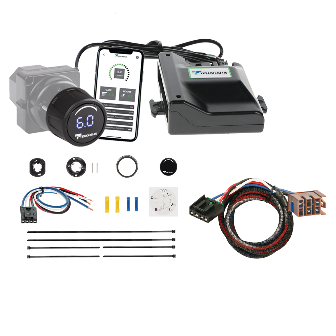 2007-2007 GMC Sierra 3500 Tekonsha Prodigy iD Smart Phone Configured Brake Controller for Trailers with 1 to 4 Axles Black 90920 thumbnail 0