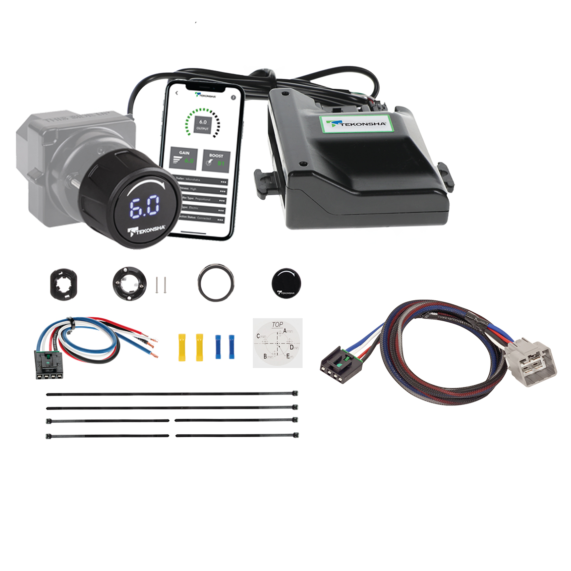 2010-2010 Dodge Ram 2500 Tekonsha Prodigy iD Smart Phone Configured Brake Controller for Trailers with 1 to 4 Axles Black 90920 thumbnail 0