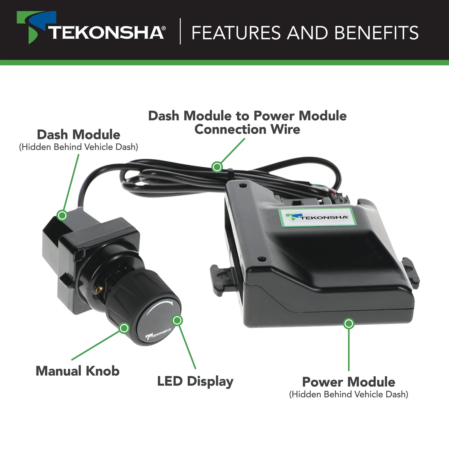 2017-2024 Chrysler Pacifica Tekonsha Prodigy iD Smart Phone Configured Brake Controller for Trailers with 1 to 4 Axles Black 90920 thumbnail 2