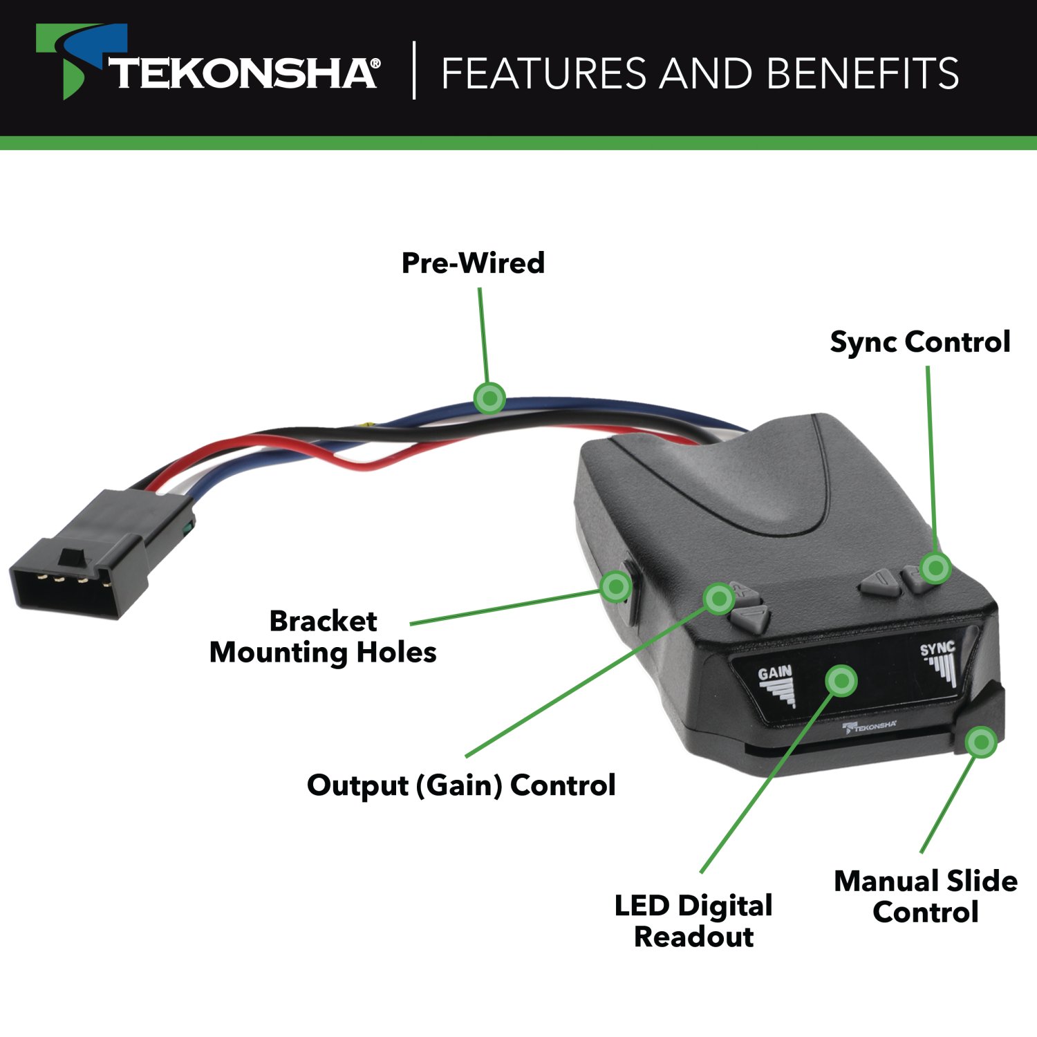 2013-2014 RAM 3500 Reese Towpower Brakeman IV Time Delay Brake Controller for Trailers with 1 to 4 Axles Black 8507111 thumbnail 3