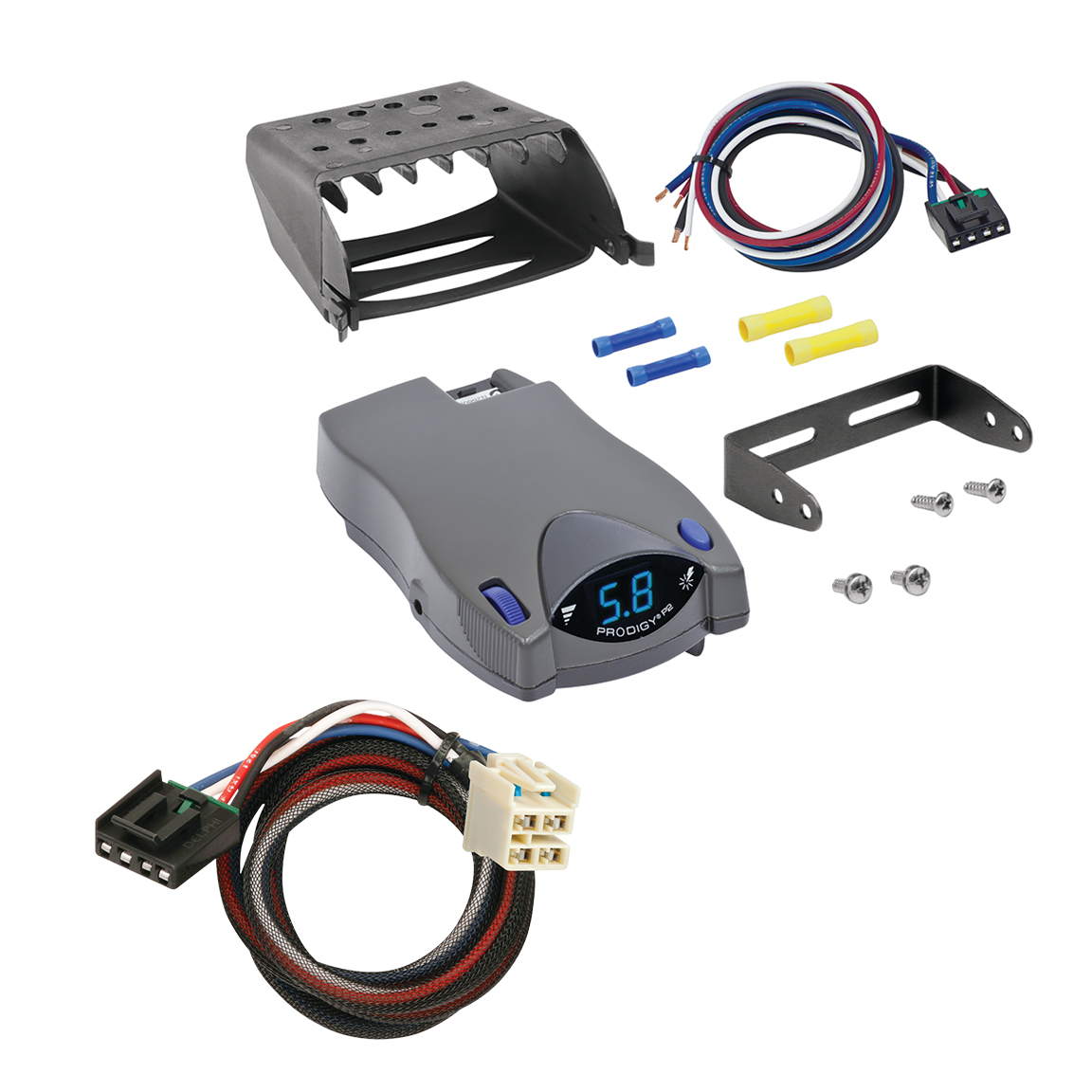 2015-2019 GMC Sierra 2500 HD Tekonsha Prodigy P2 Proportional Brake Controller for Trailers with 1 to 4 Axles Gray 90885 thumbnail 0