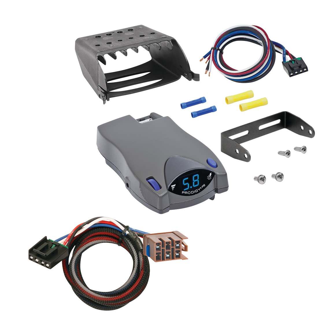 2003-2006 GMC Sierra 2500 HD Tekonsha Prodigy P2 Proportional Brake Controller for Trailers with 1 to 4 Axles Gray 90885 thumbnail 0