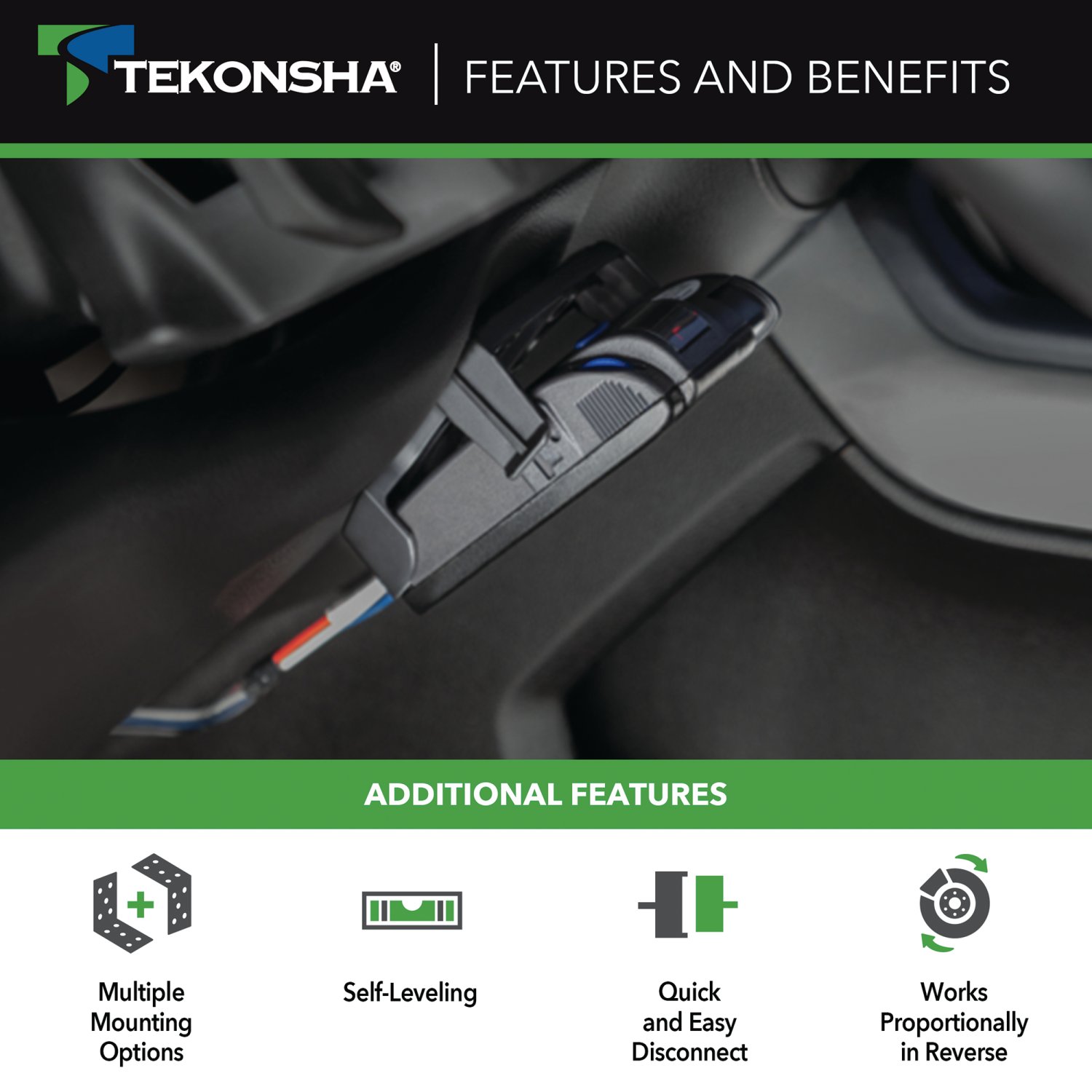 2013-2020 Acura MDX Tekonsha Primus IQ Proportional Brake Controller for Trailers with 1 to 3 Axles Gray 90160 thumbnail 3