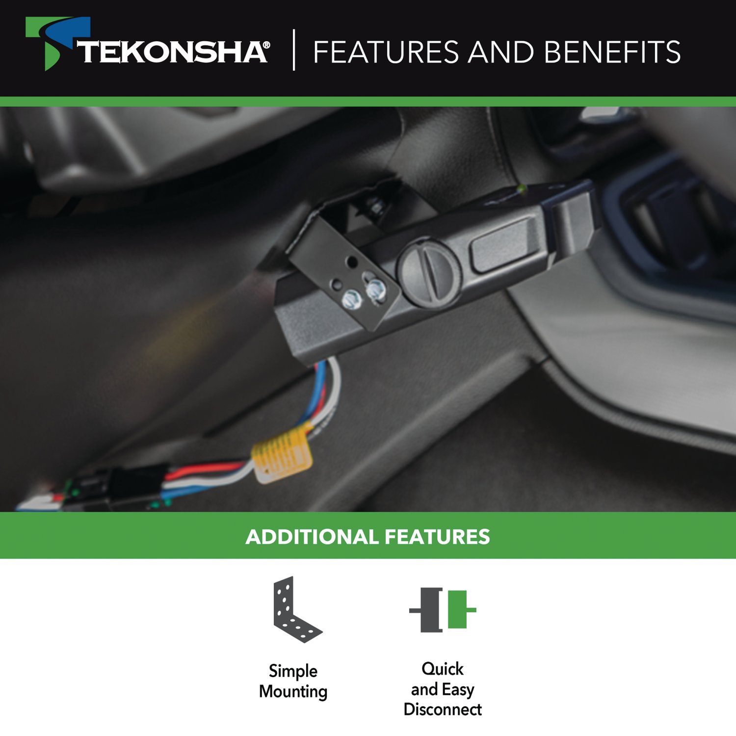 2009-2011 KIA Borrego Tekonsha Voyager Proportional Brake Controller for Trailers with 1 to 4 Axles Black 9030 thumbnail 3
