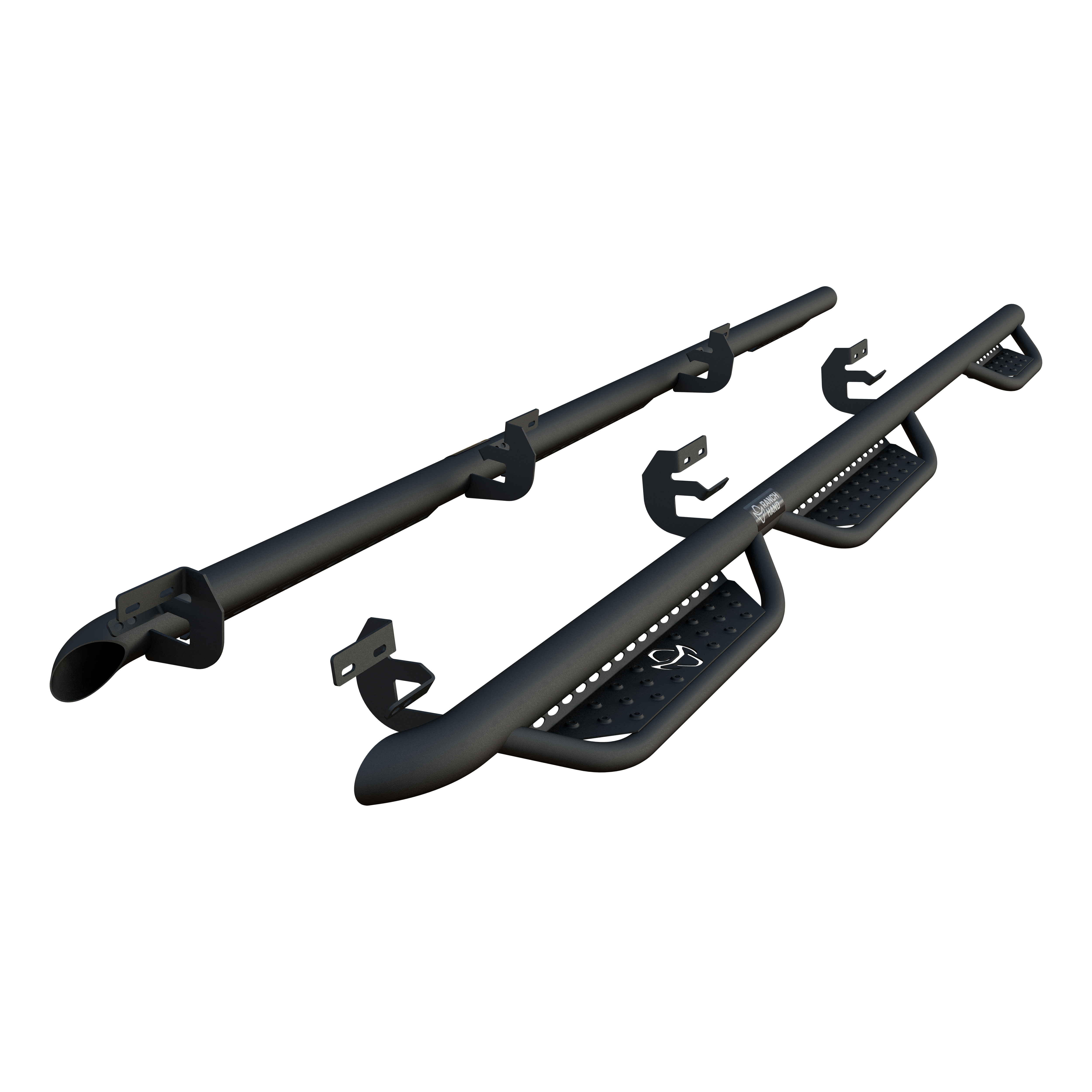 Ranch Hand Midnight Carbide Black Steel Running Steps, Fits Select Dodge, Ram 2500, 3500 - MRSD101C8B6S thumbnail 0