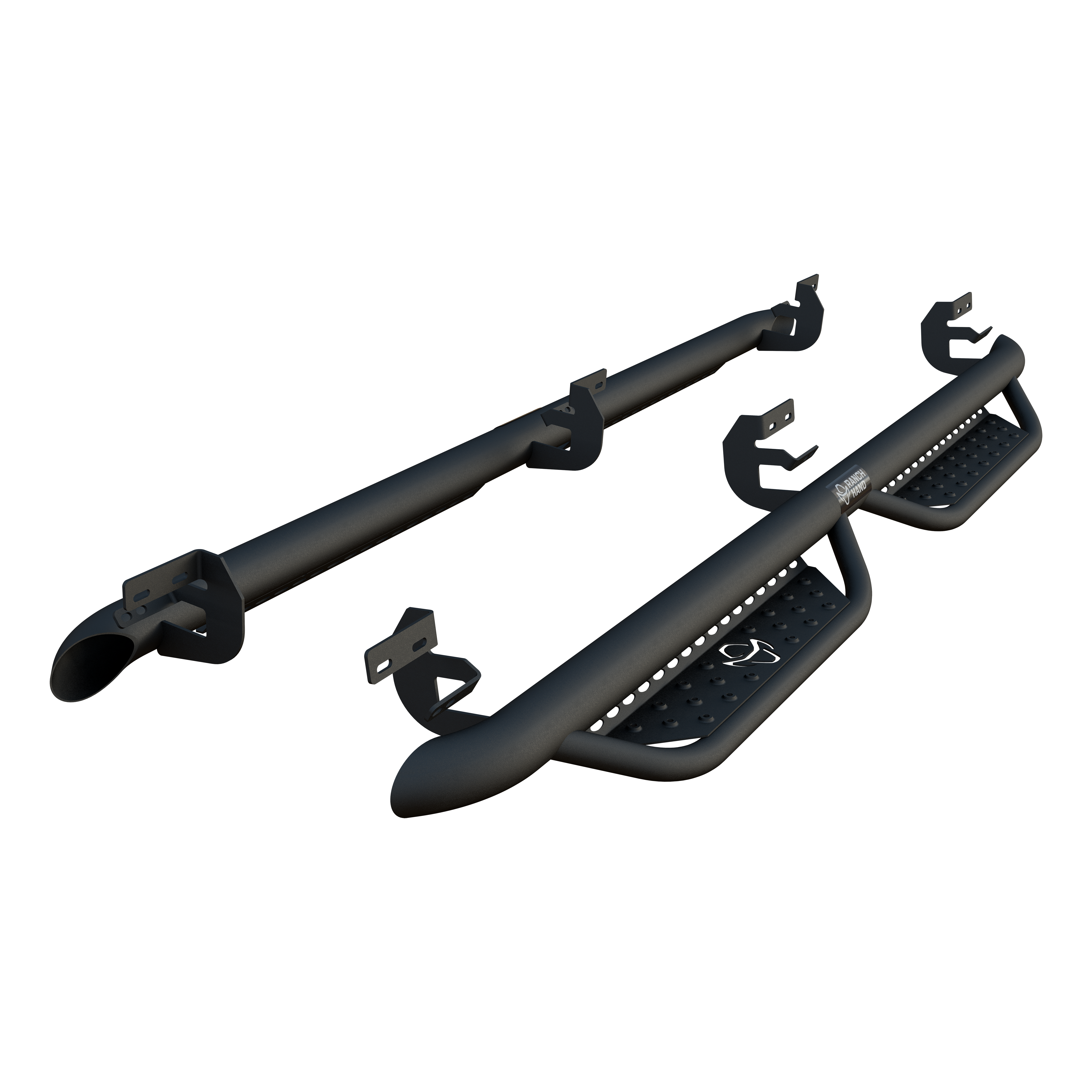 Ranch Hand Midnight Carbide Black Steel Running Steps, Fits Select Dodge, Ram 2500, 3500 - MRSD091C1B4S thumbnail 0