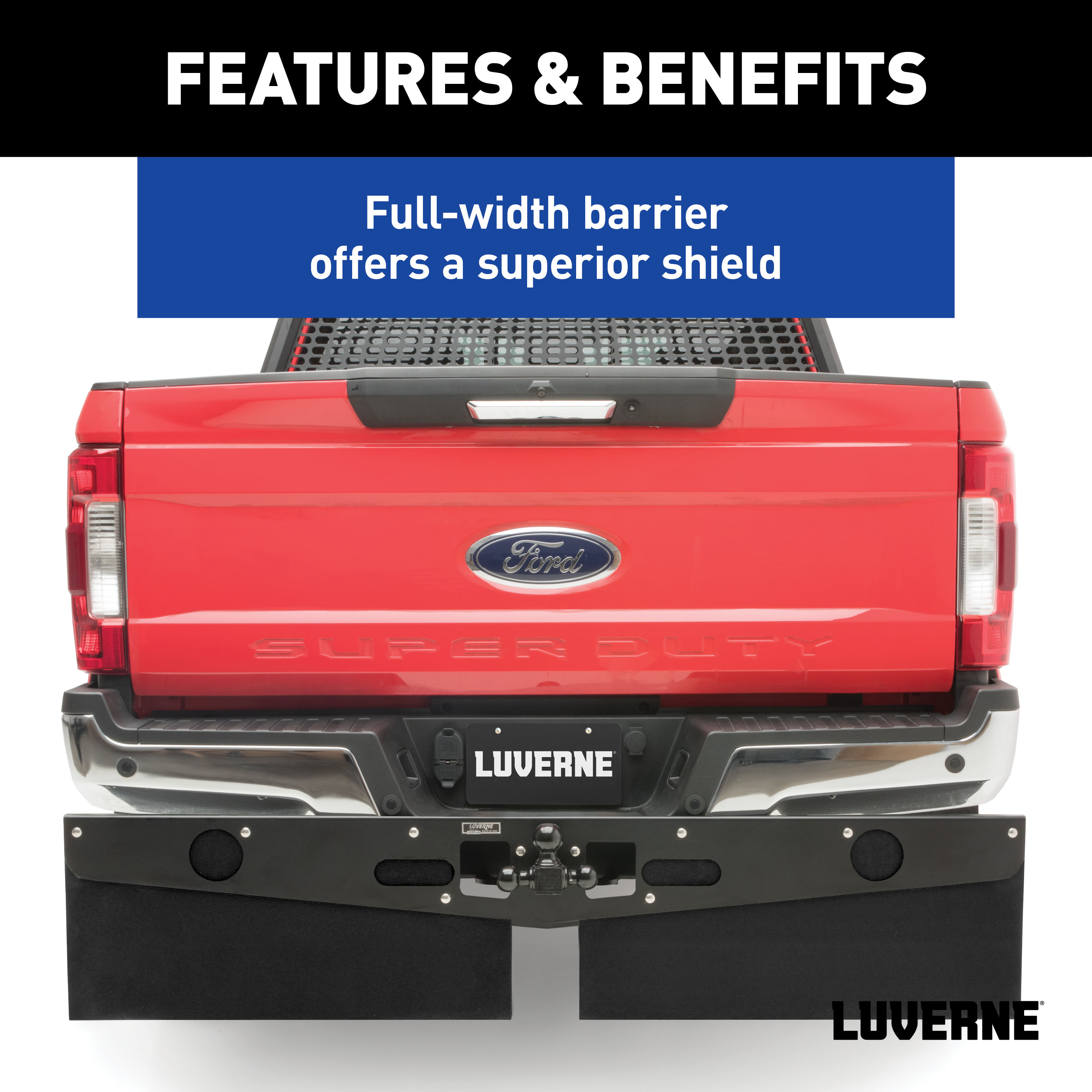 LUVERNE 15" Long Hitch-Mounted Textured Rubber Tow Guard (Fits 2", 2-1/2" or 3" Shank) 255200 thumbnail 4