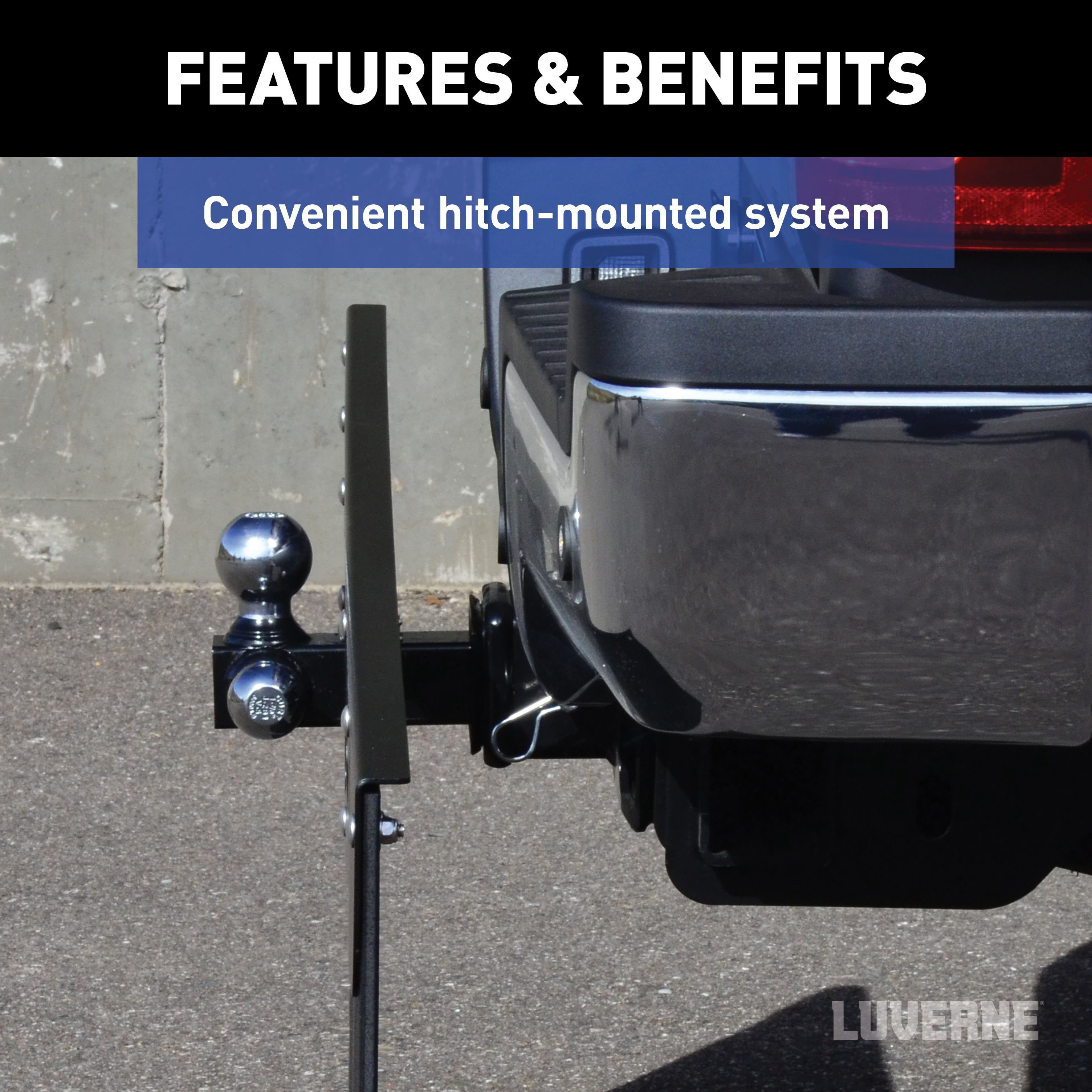 LUVERNE 15" Long Hitch-Mounted Textured Rubber Tow Guard (Fits 2", 2-1/2" or 3" Shank) 255200 thumbnail 5