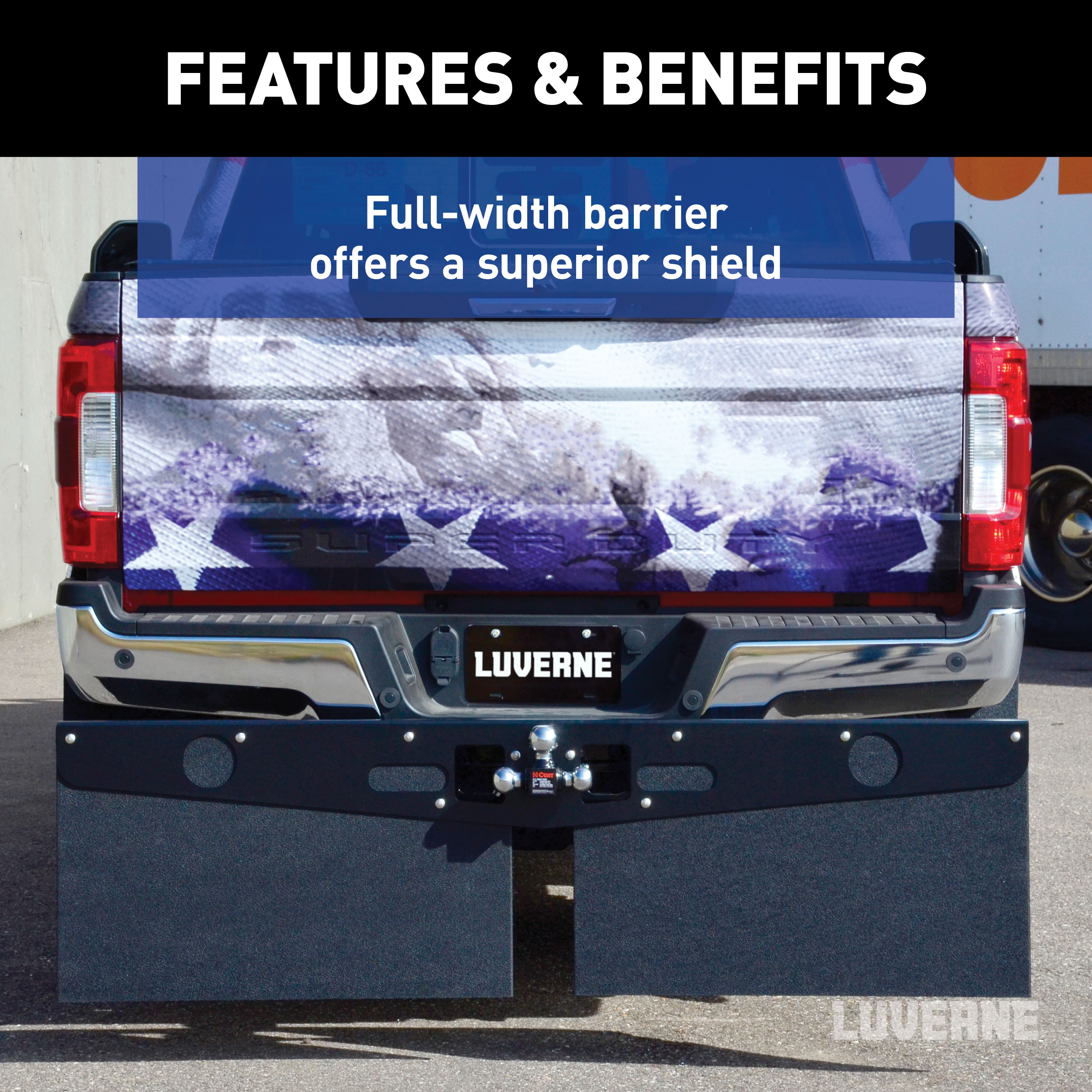 LUVERNE 20" Long Hitch-Mounted Textured Rubber Tow Guard (Fits 2", 2-1/2" or 3" Shank) 255300 thumbnail 4