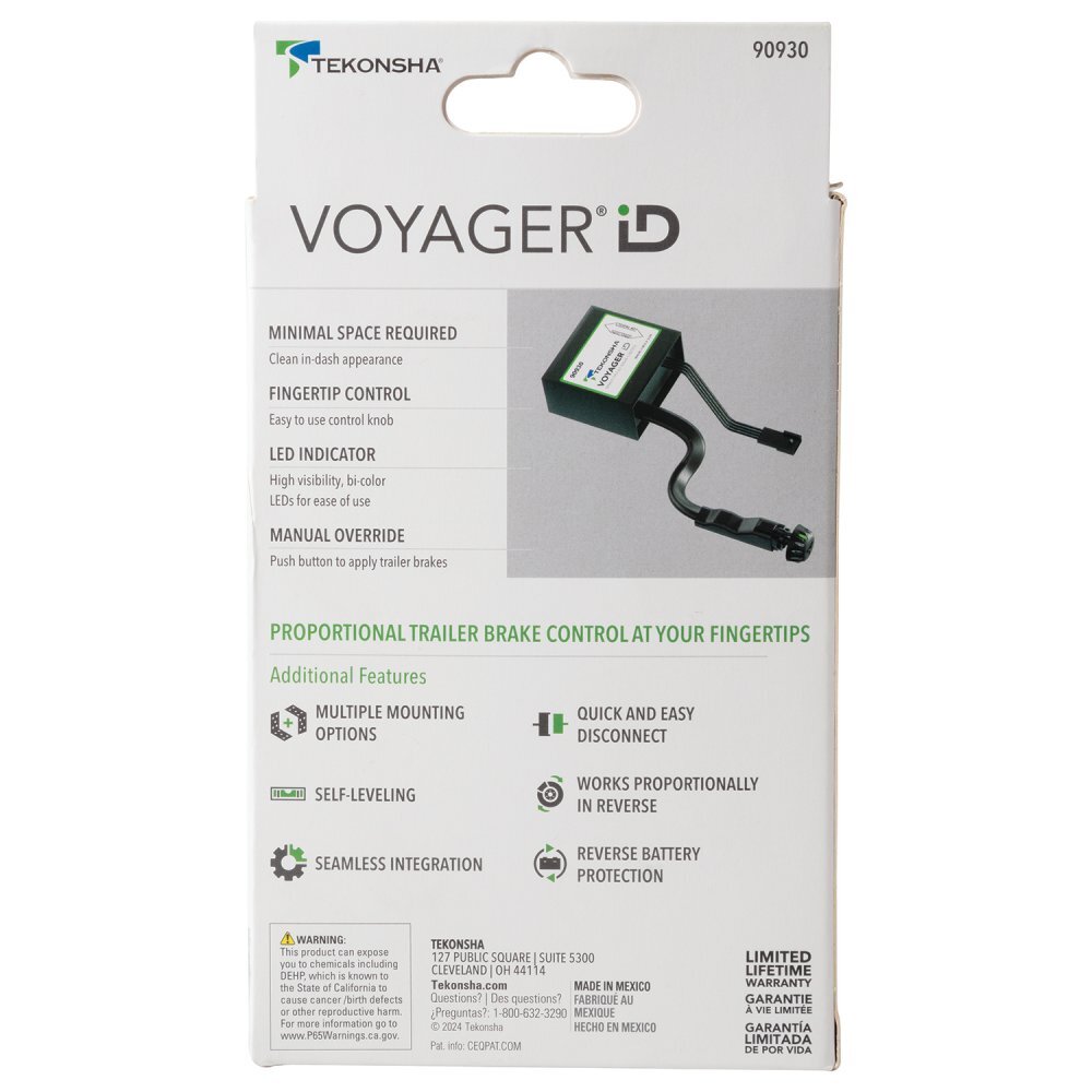 Tekonsha Voyager iD™ IN-DASH Trailer Brake Controller, Proportional, 1 to 3 Axles thumbnail 8