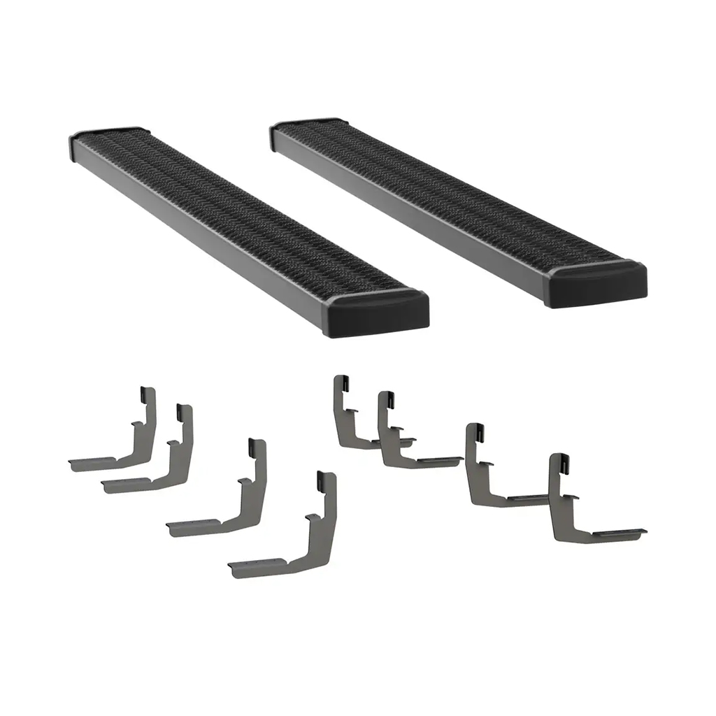 LUVERNE Grip Step 7" x 78" Black Aluminum Running Boards, Select Silverado, Sierra 415078-401445 thumbnail 0