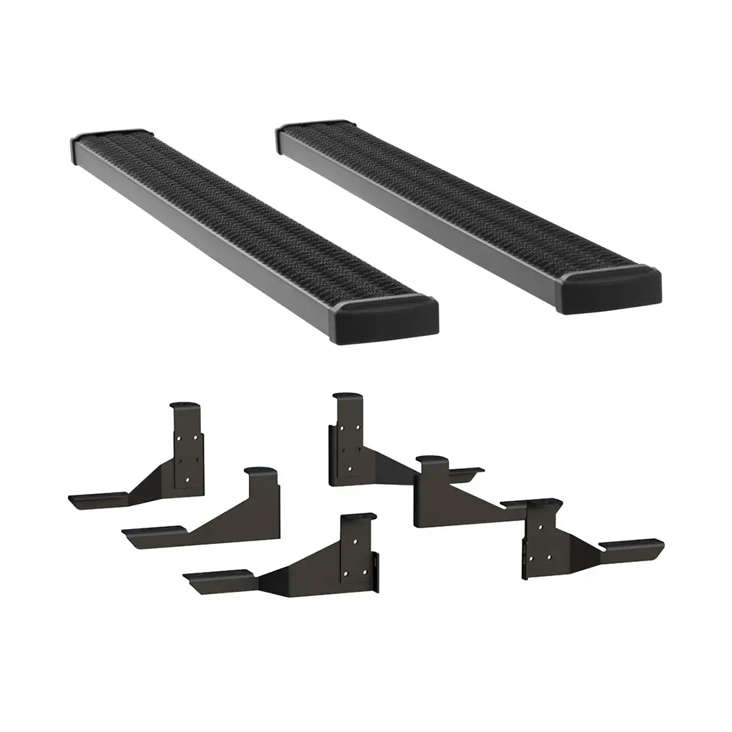 LUVERNE Grip Step 7" x 78" Black Aluminum Running Boards, Select Silverado, Sierra 415078-401743 thumbnail 0