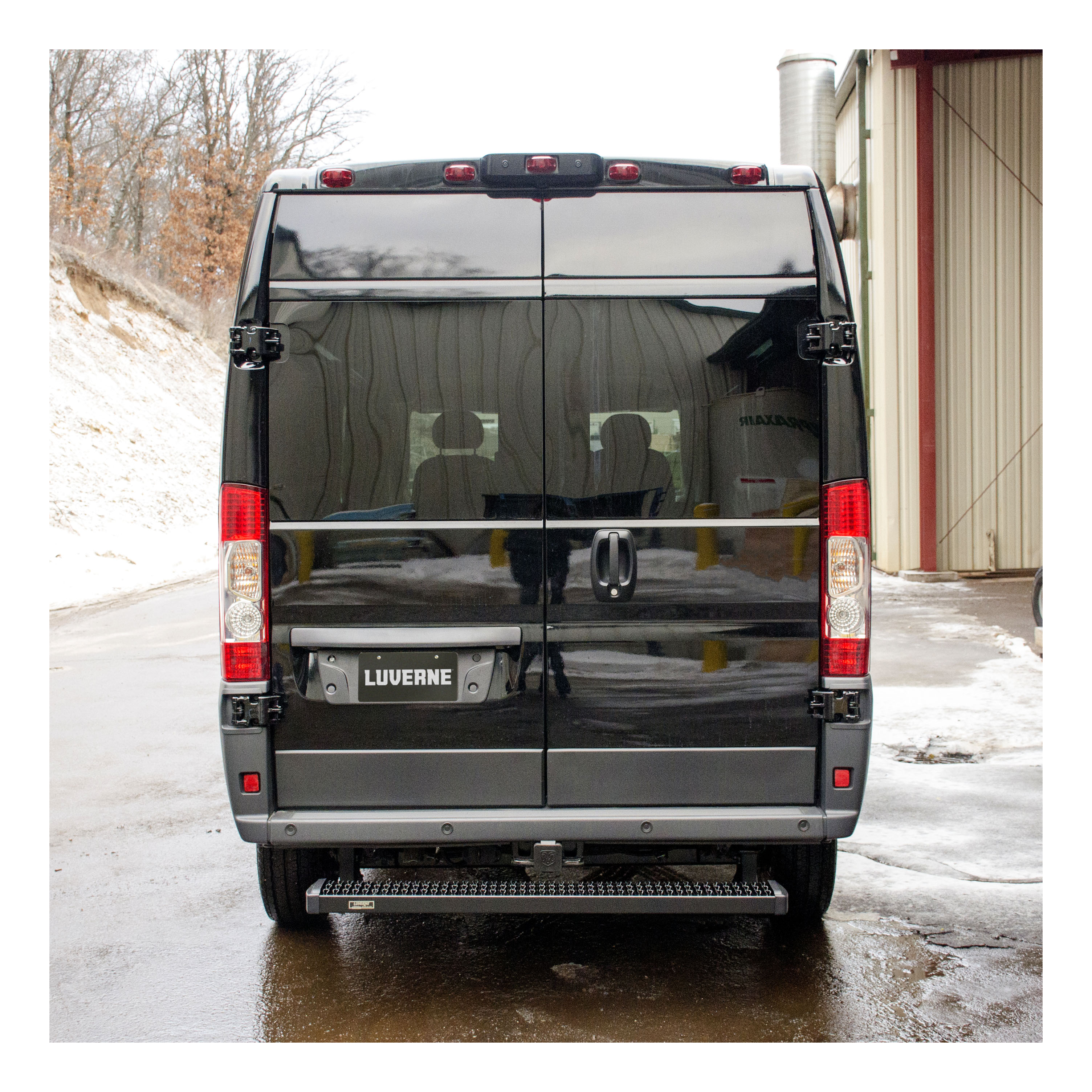 LUVERNE Grip Step 7" x 54" Black Aluminum Rear Step, Select Ford Transit-150, 250, 350 415254-571528 thumbnail 5