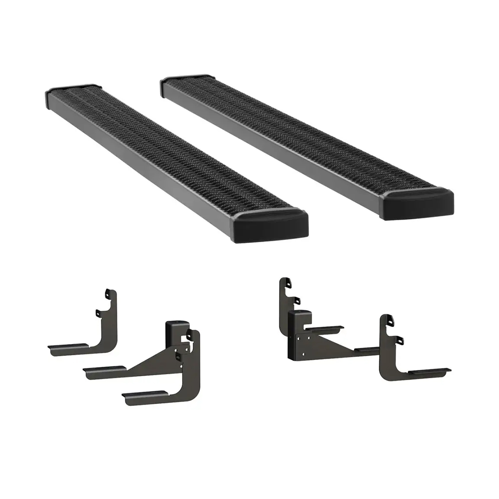 LUVERNE Grip Step 7" x 88" Black Aluminum Running Boards, Select Ford F-150 415088-401523 thumbnail 0