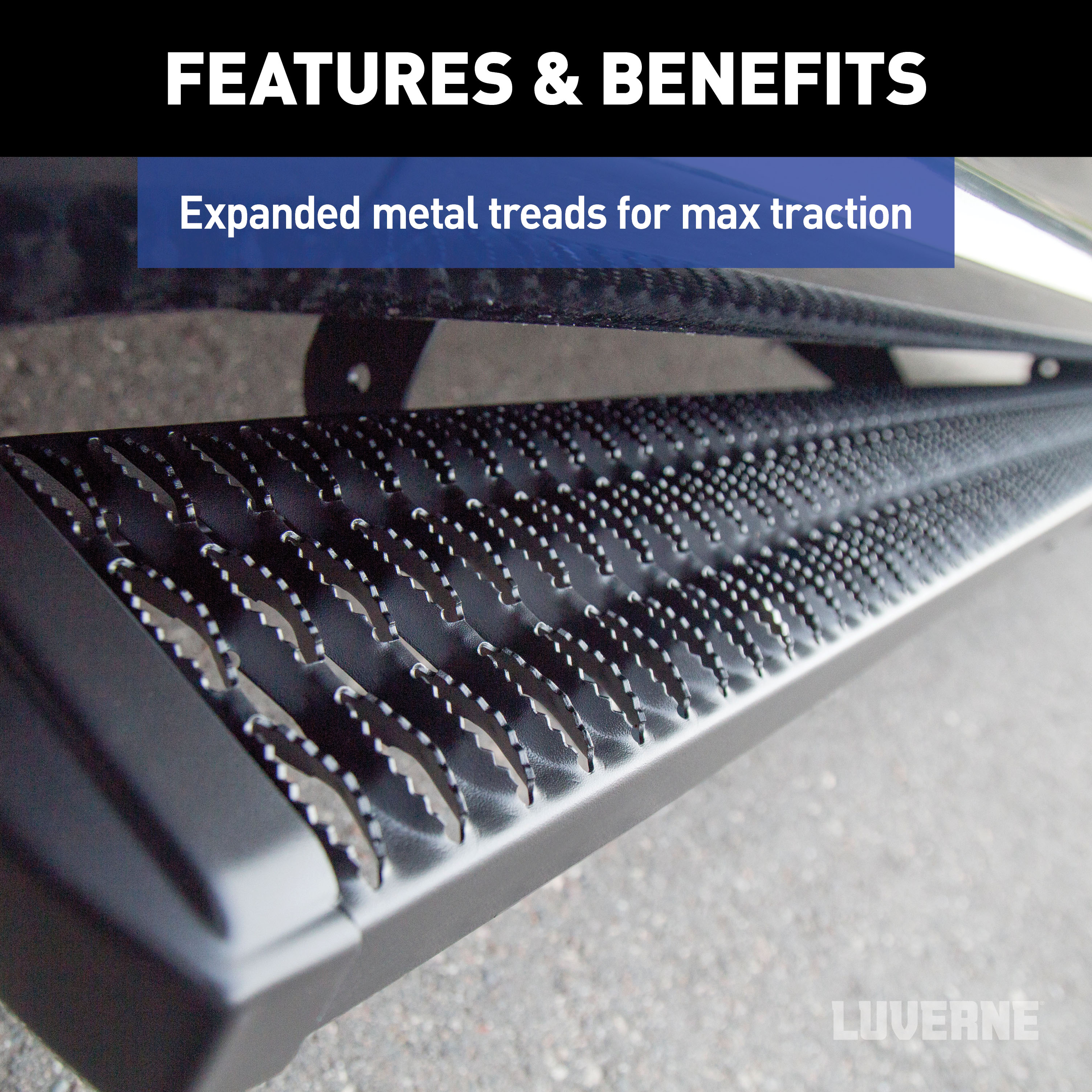 LUVERNE Grip Step 7" x 36", 100" Black Aluminum Running Boards, Select Ram ProMaster 415100-401477 thumbnail 3