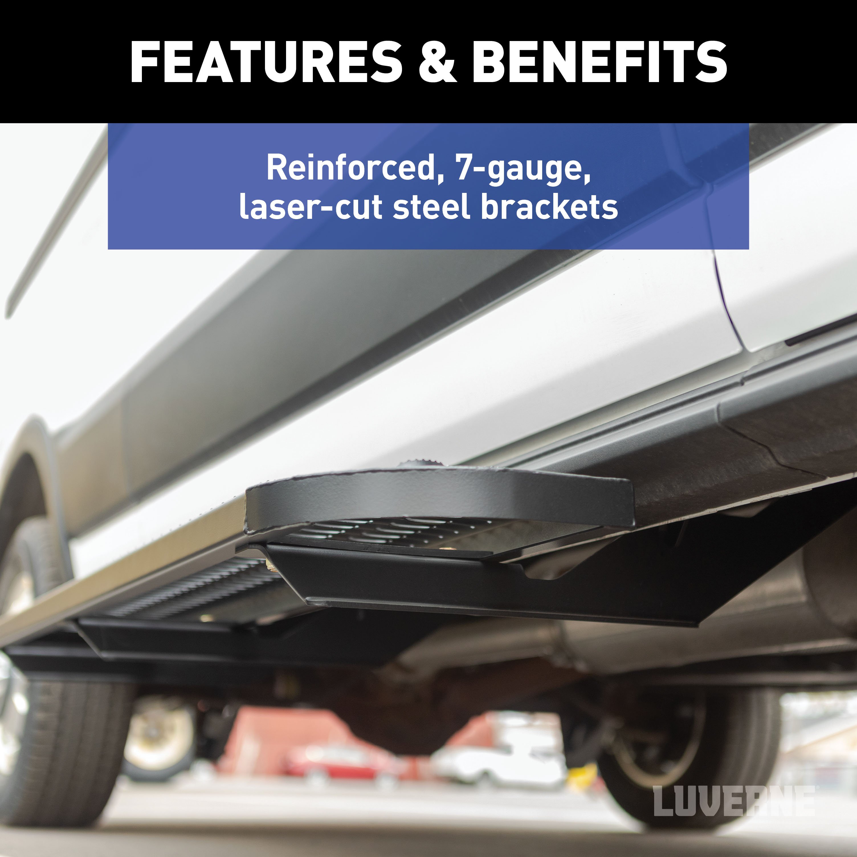 LUVERNE Grip Step XL 9-1/2" x 54" Steel Passenger Running Board, Select Ram ProMaster 495154-401802 thumbnail 6