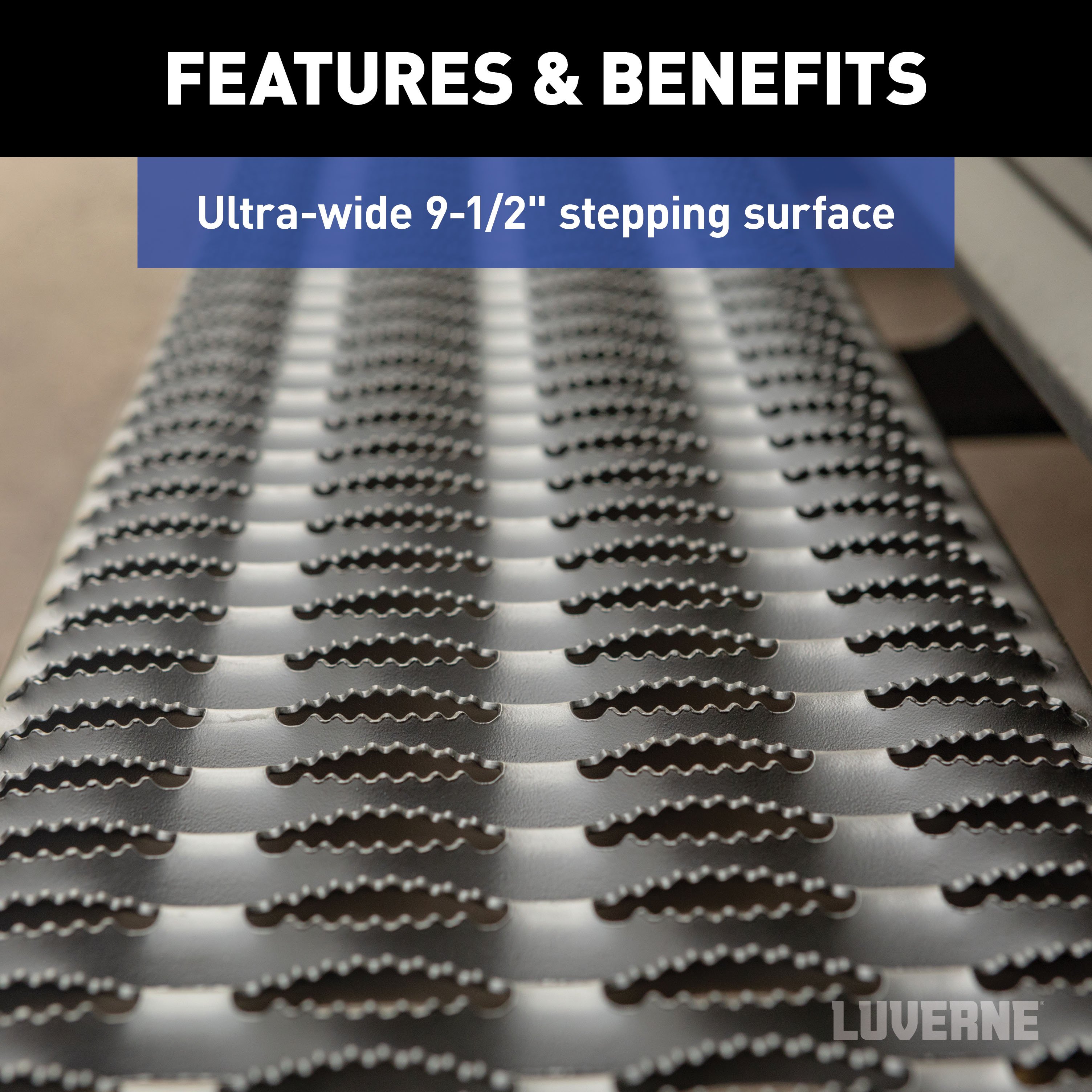 LUVERNE Grip Step XL 9-1/2" x 54" Steel Passenger Running Board, Select Ram ProMaster 495154-401802 thumbnail 3