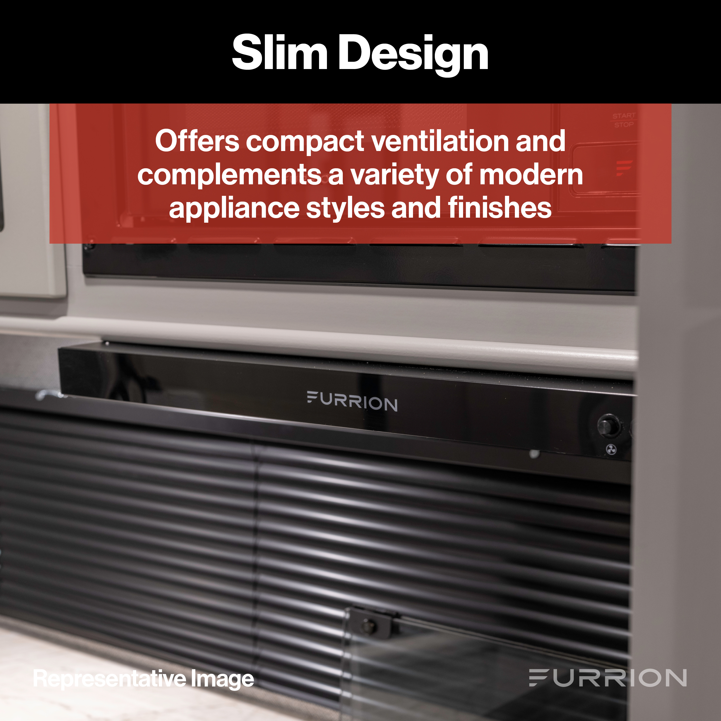 Furrion 12V Ducted RV Range Hood with Charcoal Filter - 24" Black #FHO23SACR-BL thumbnail 3