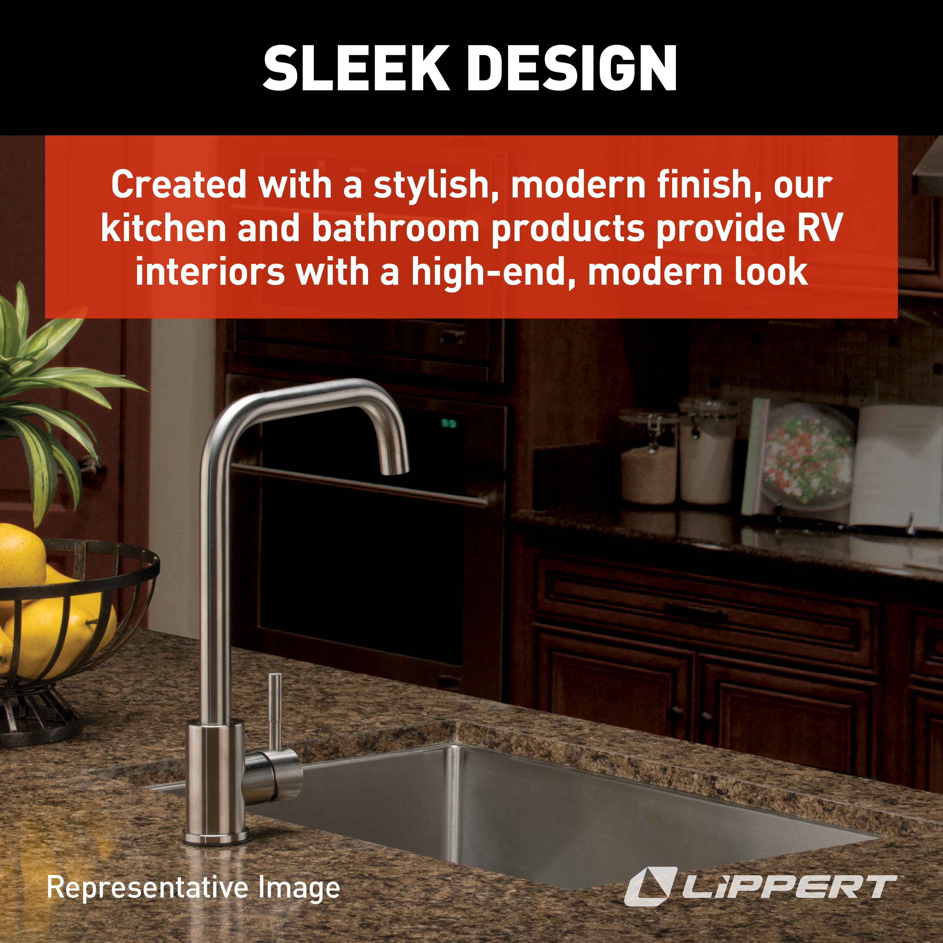 Square Gooseneck Faucet - Stainless Steel thumbnail 3
