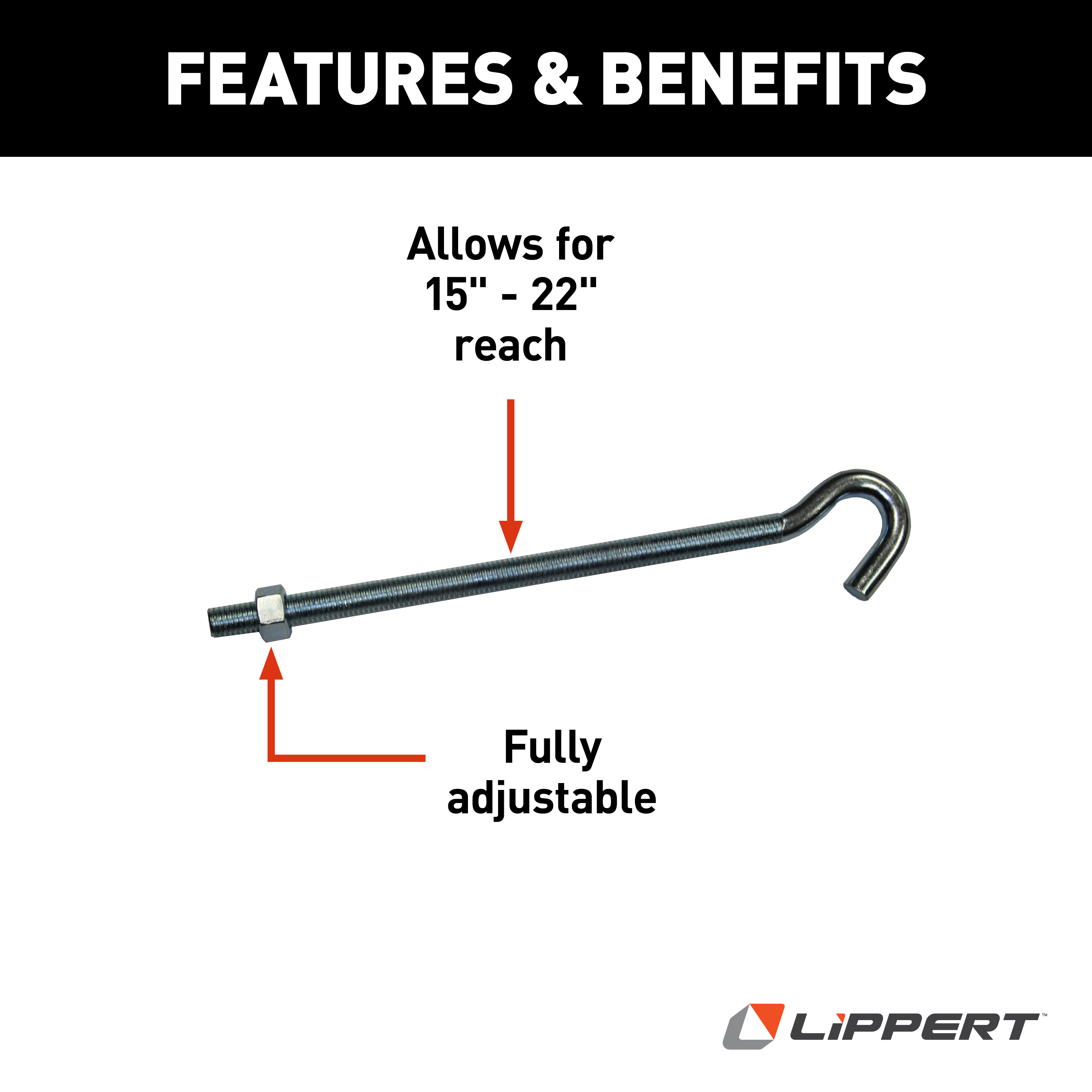 HappiJac 11" Threaded Turnbuckle Hook #80311, TBH-11 thumbnail 1