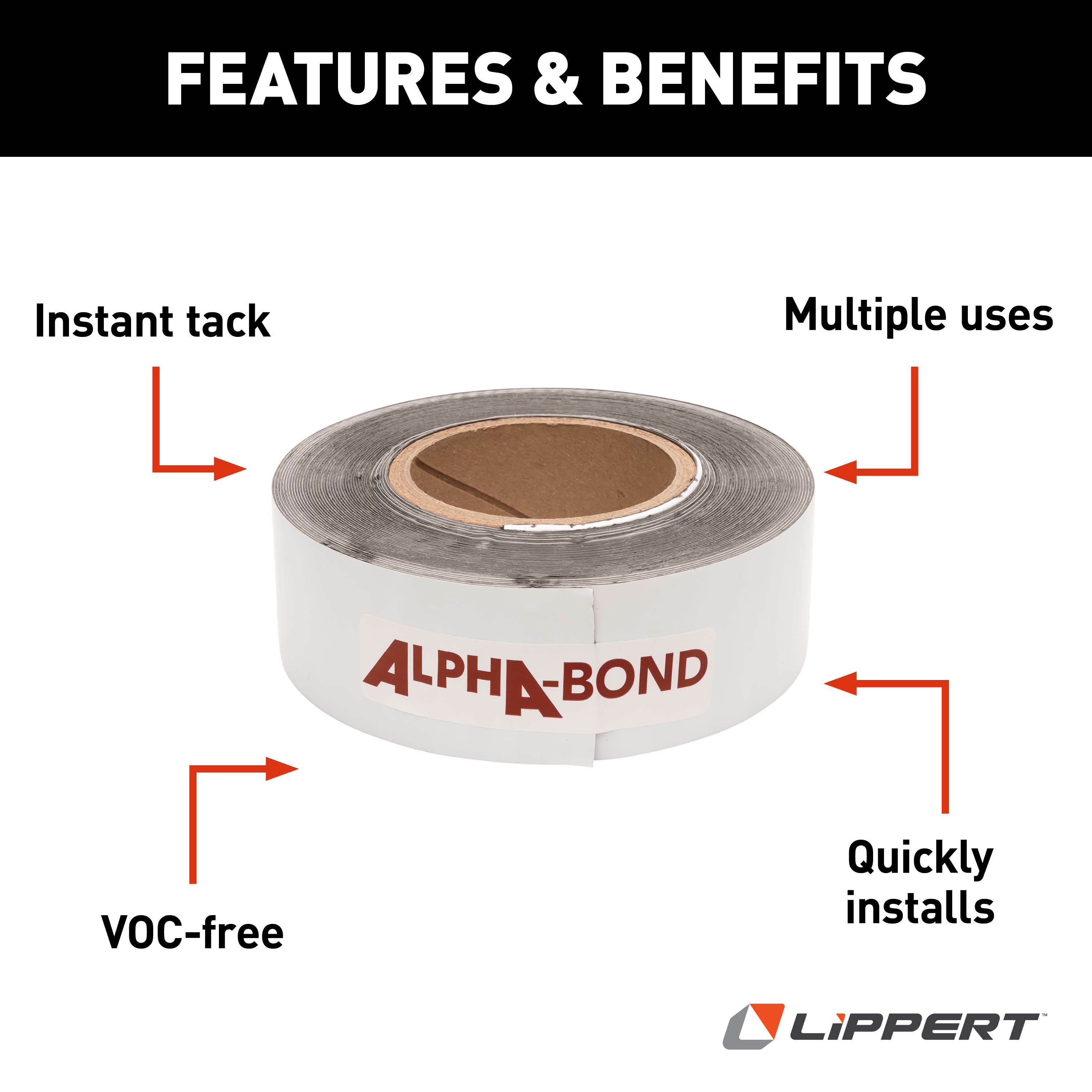 Alpha Systems ALPHABOND TPO Tape 2" x 50', White (Case of 12) thumbnail 3