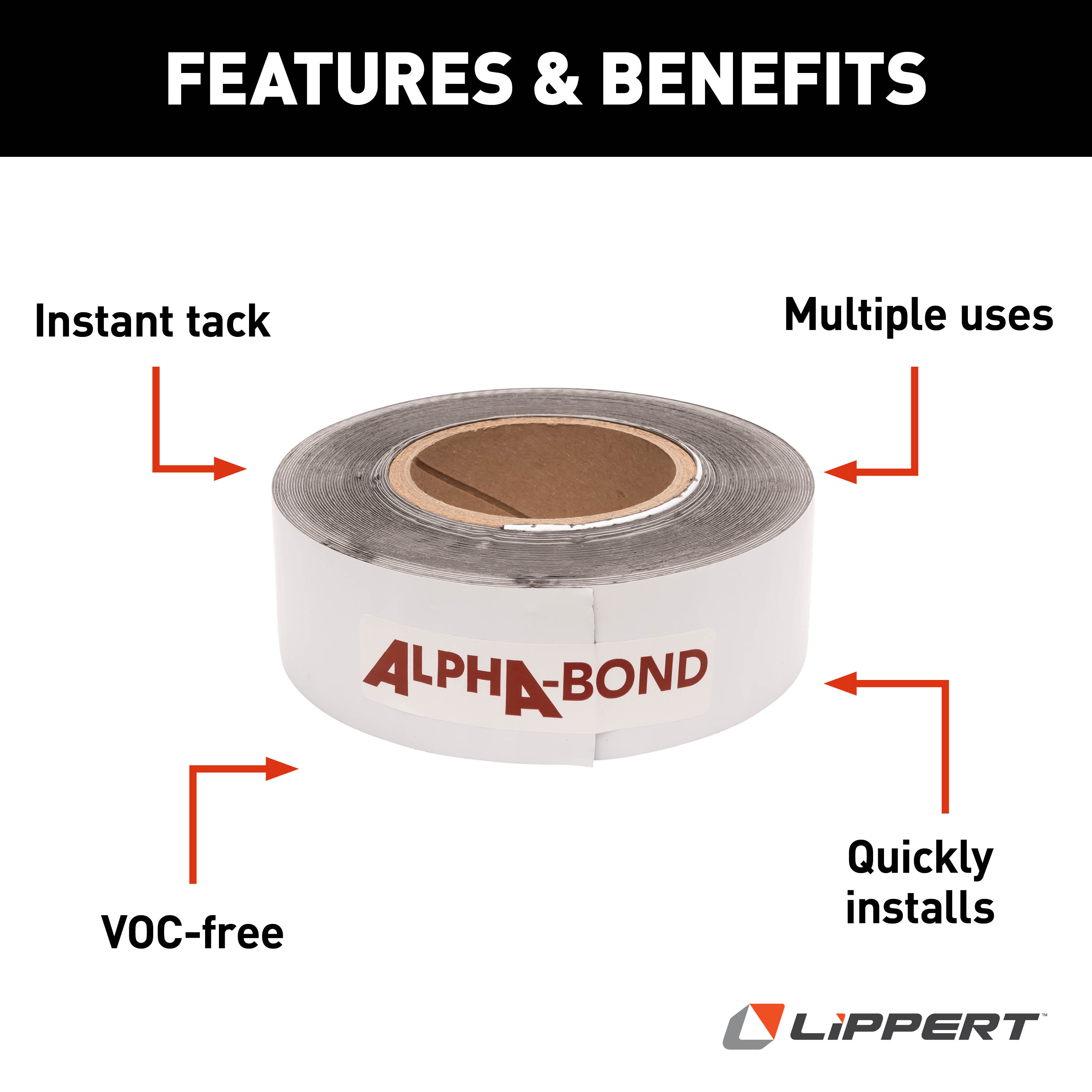Alpha Systems ALPHABOND TPO Tape 2" x 50', White (Case of 12) thumbnail 3