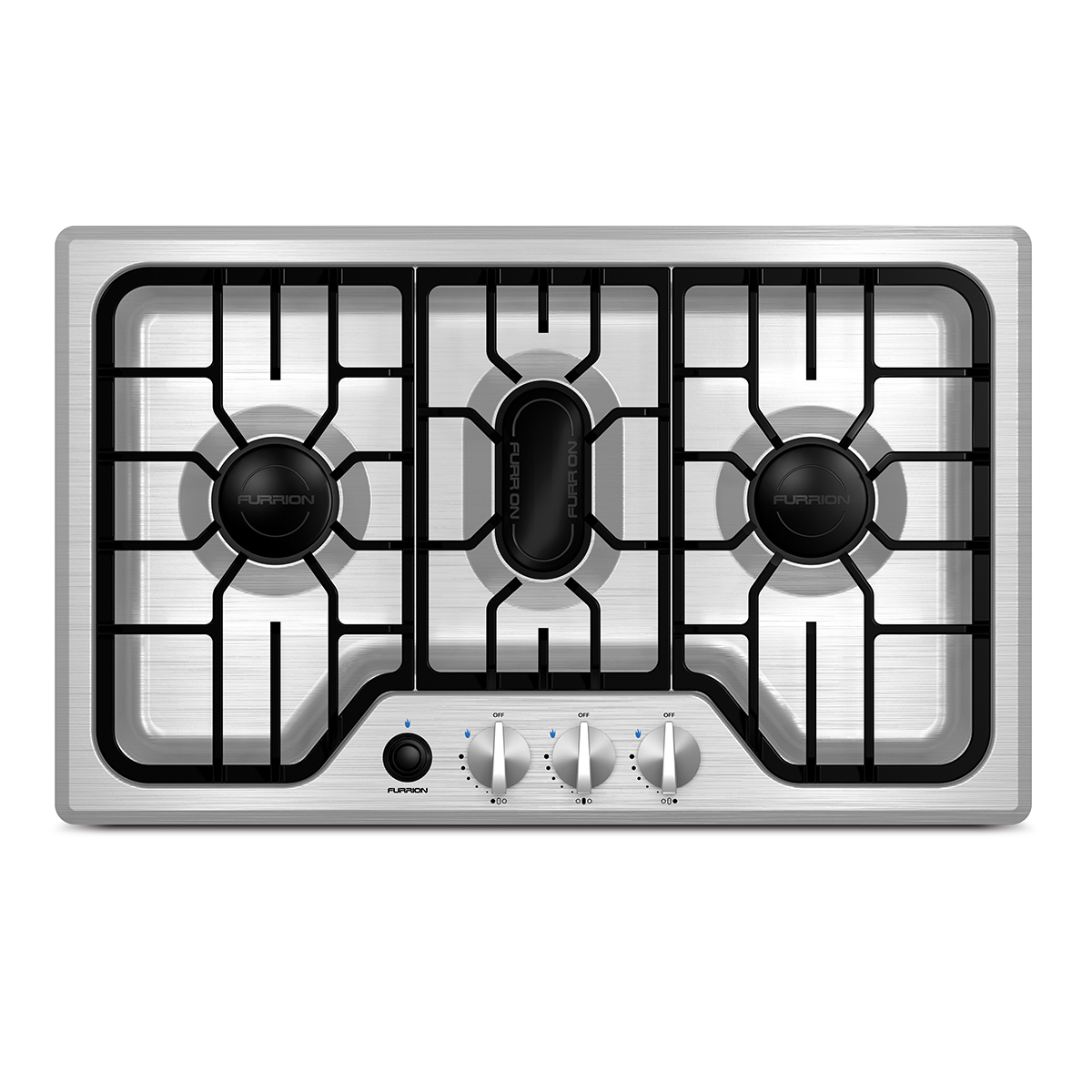 Furrion Chef Collection 3-Burner Gas RV Cooktop - 24" Stainless Steel #FGH4ZSA-SS thumbnail 0