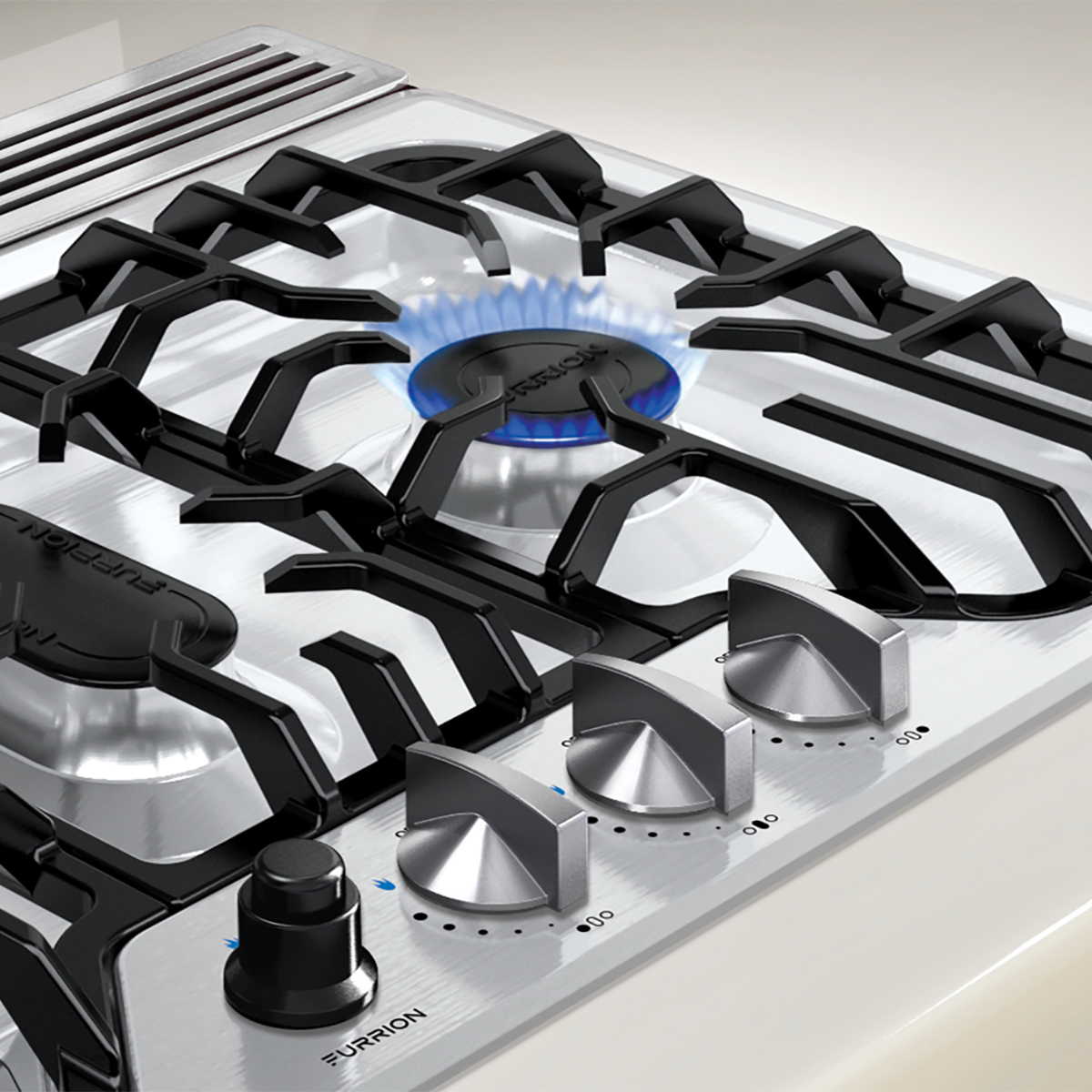 Furrion Chef Collection 3-Burner Gas RV Cooktop - 24" Stainless Steel #FGH4ZSA-SS thumbnail 2