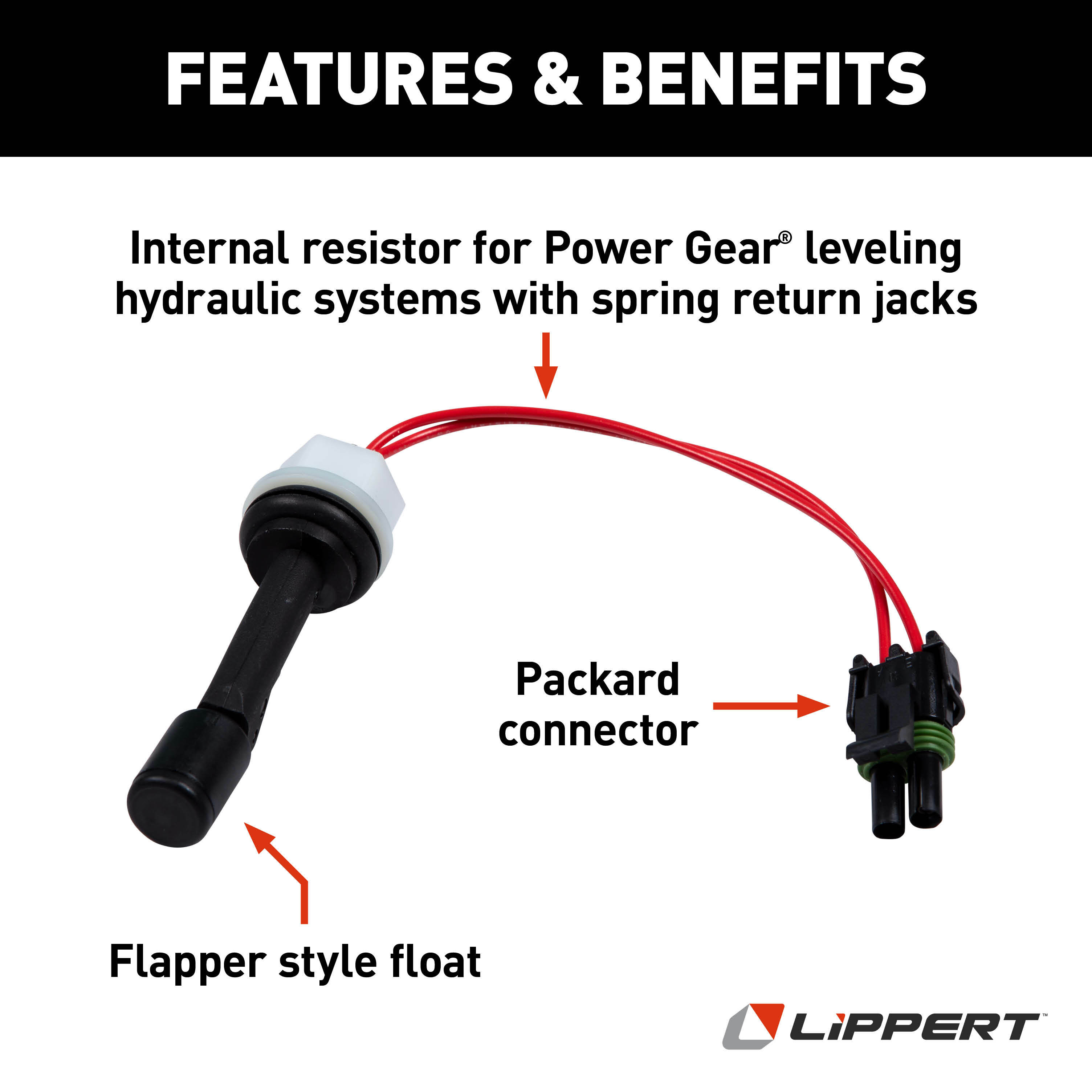 Vertical Fluid Sensor (Packard Connector) - Power Gear Leveling thumbnail 1