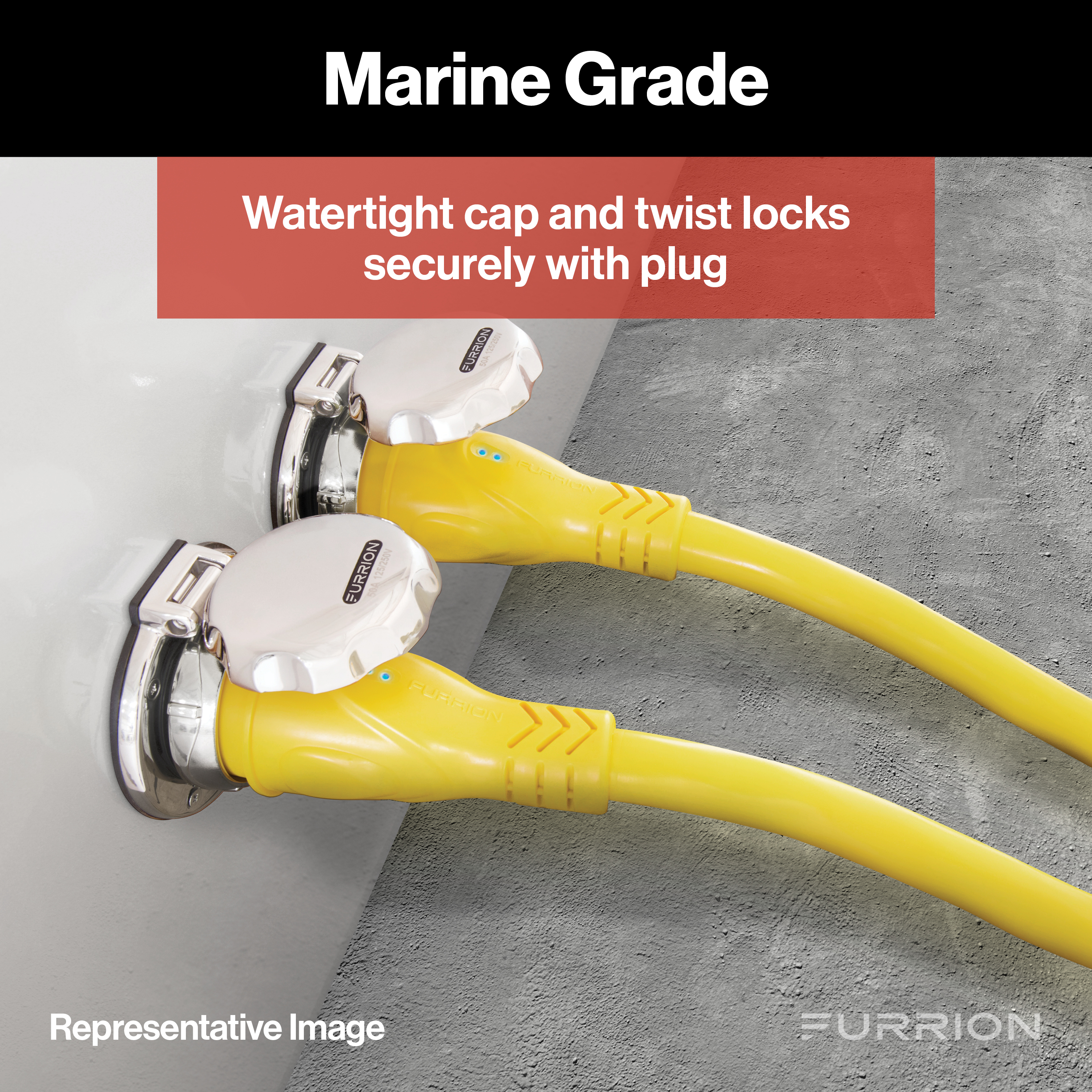 Furrion Electrical RV Receptacle with Watertight Sealing Cap - 12V #F12VR-AM thumbnail 3