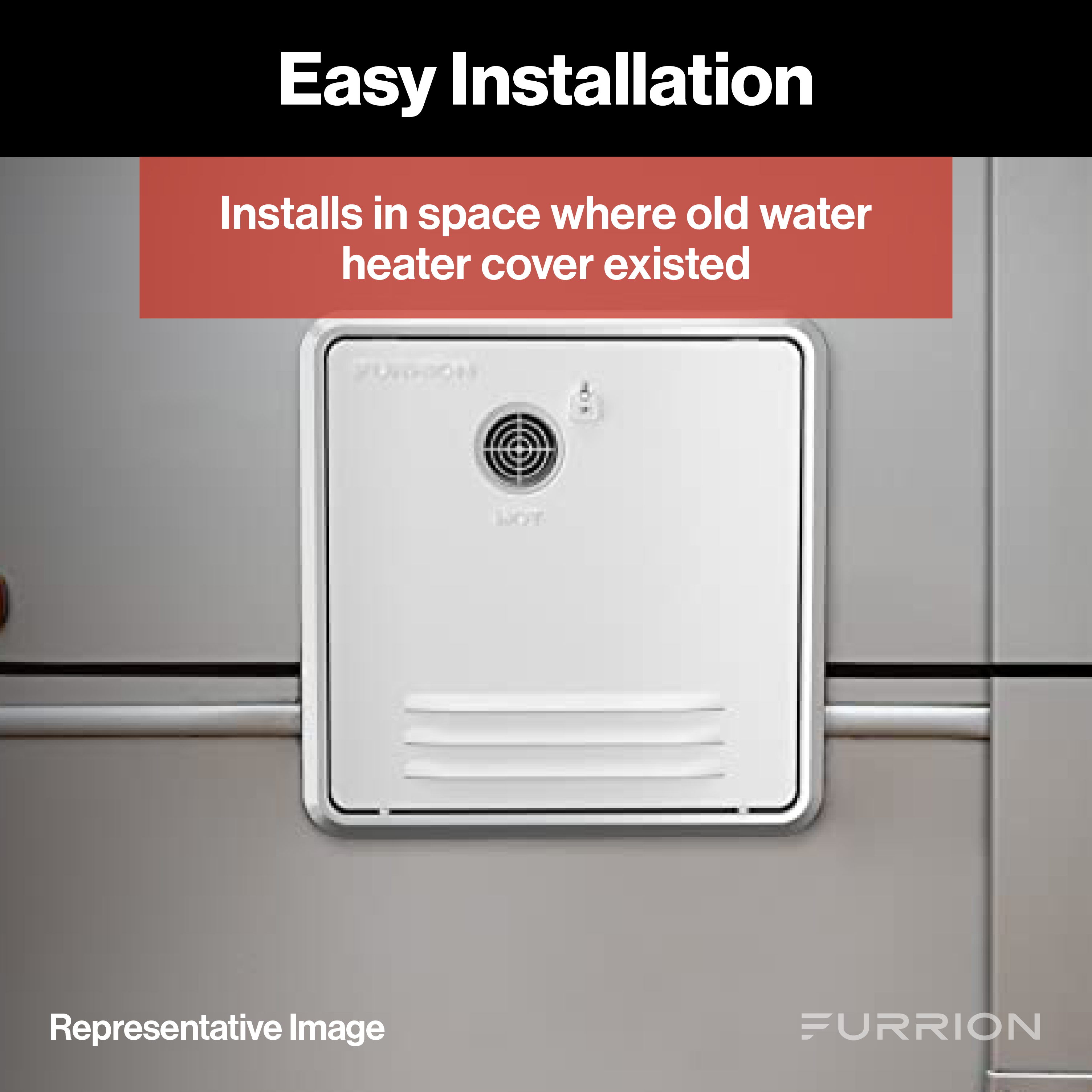 Furrion 18.1" x 18.1" Black Retrofit Door for Tankless RV Water Heating System #FWH46EA-BL-AM thumbnail 4