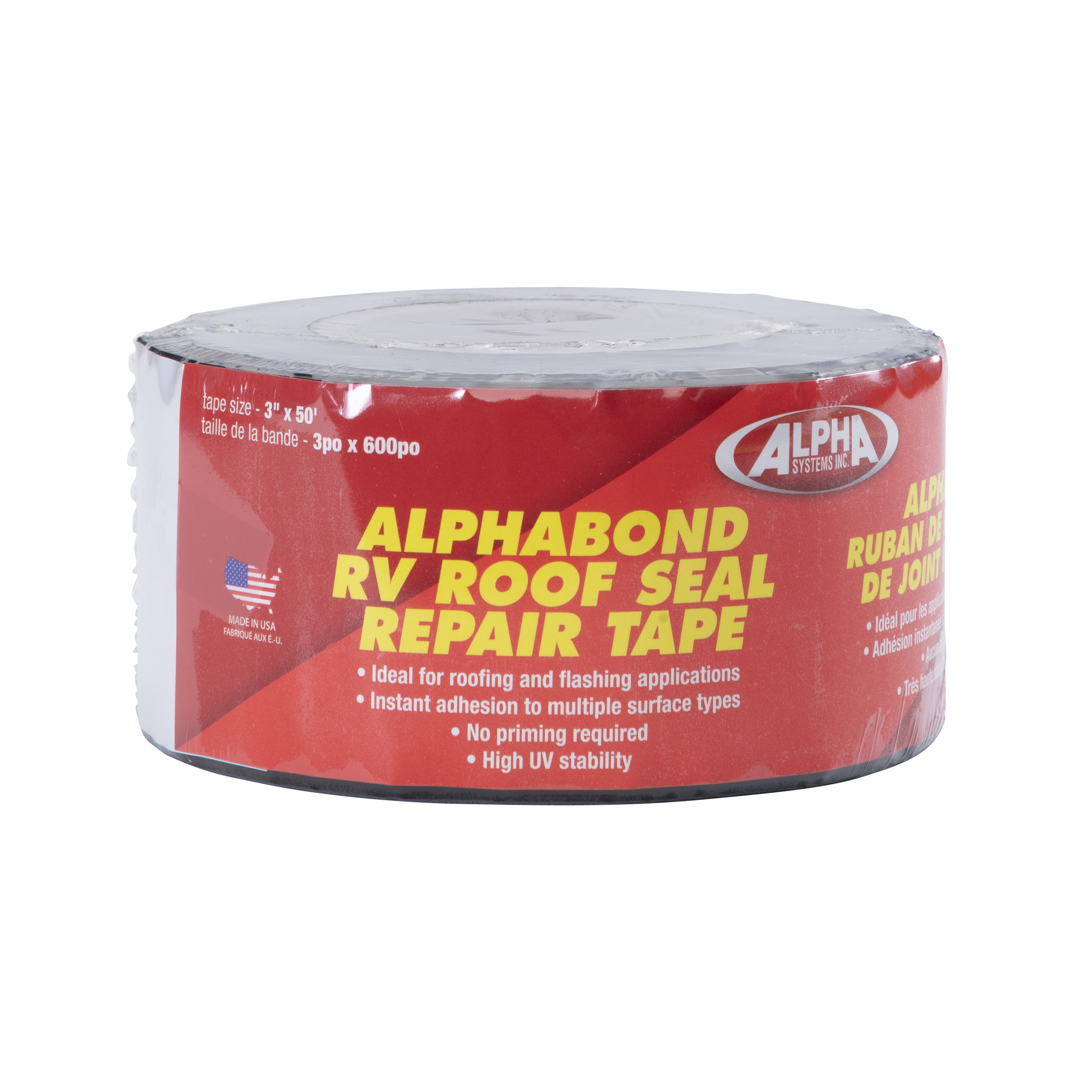Alpha Systems ALPHABOND TPO Tape 3" x 50', Black thumbnail 0
