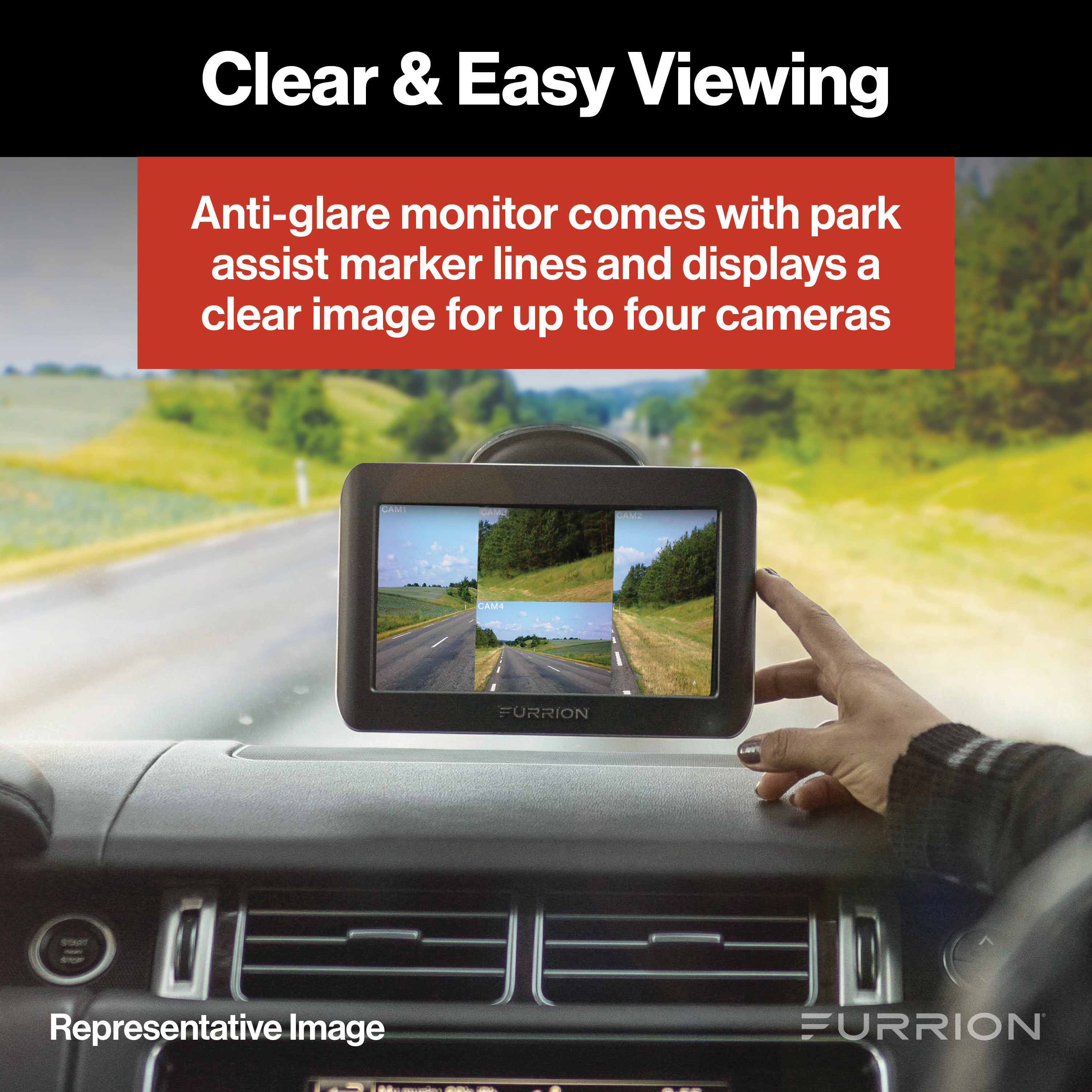 Furrion Vision S RV Backup Camera System with 7" Monitor - Rear Camera, LED Marker Light #FOS07TASM thumbnail 3