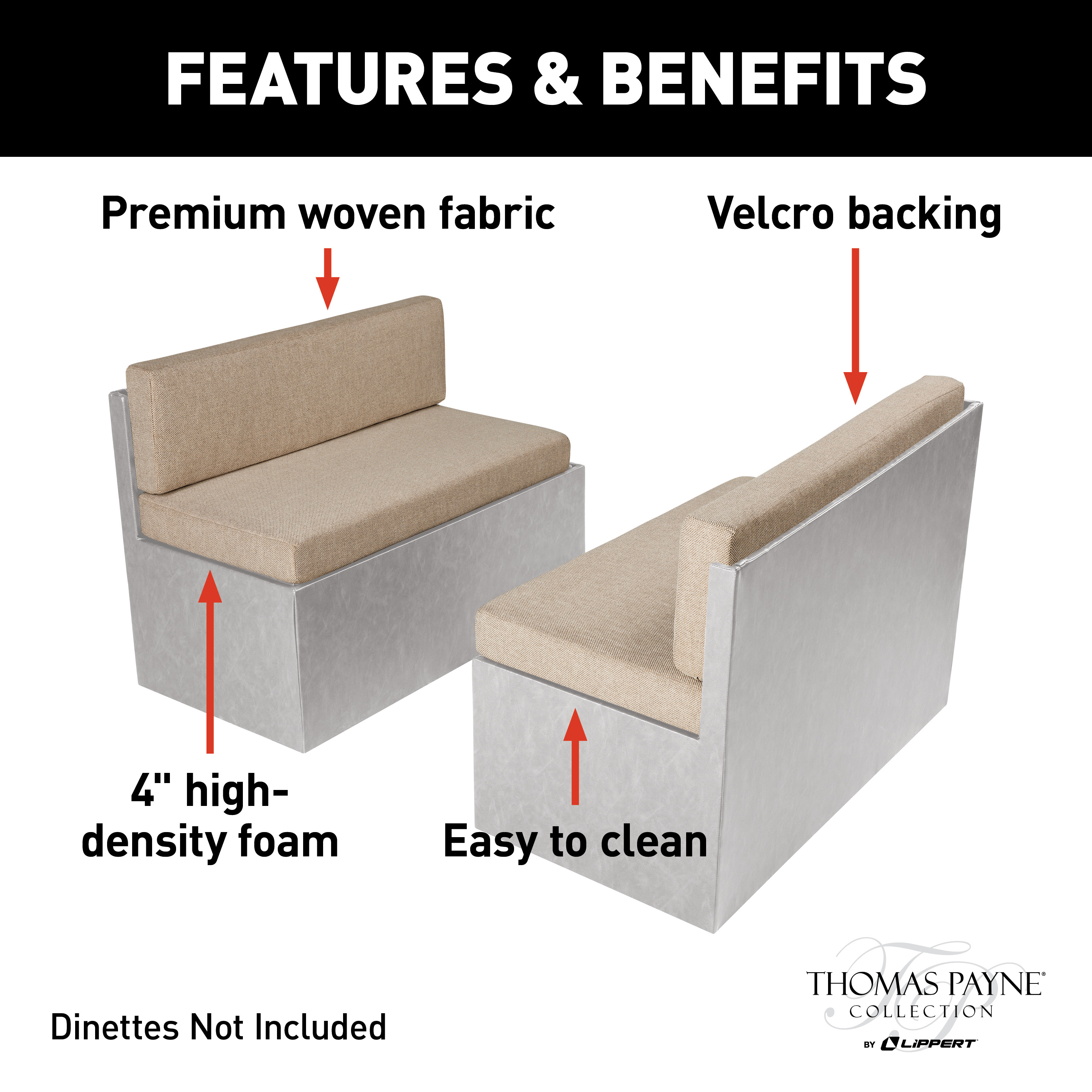Thomas Payne RV Dinette Cushions - 40" Norlina #2021100494 thumbnail 2
