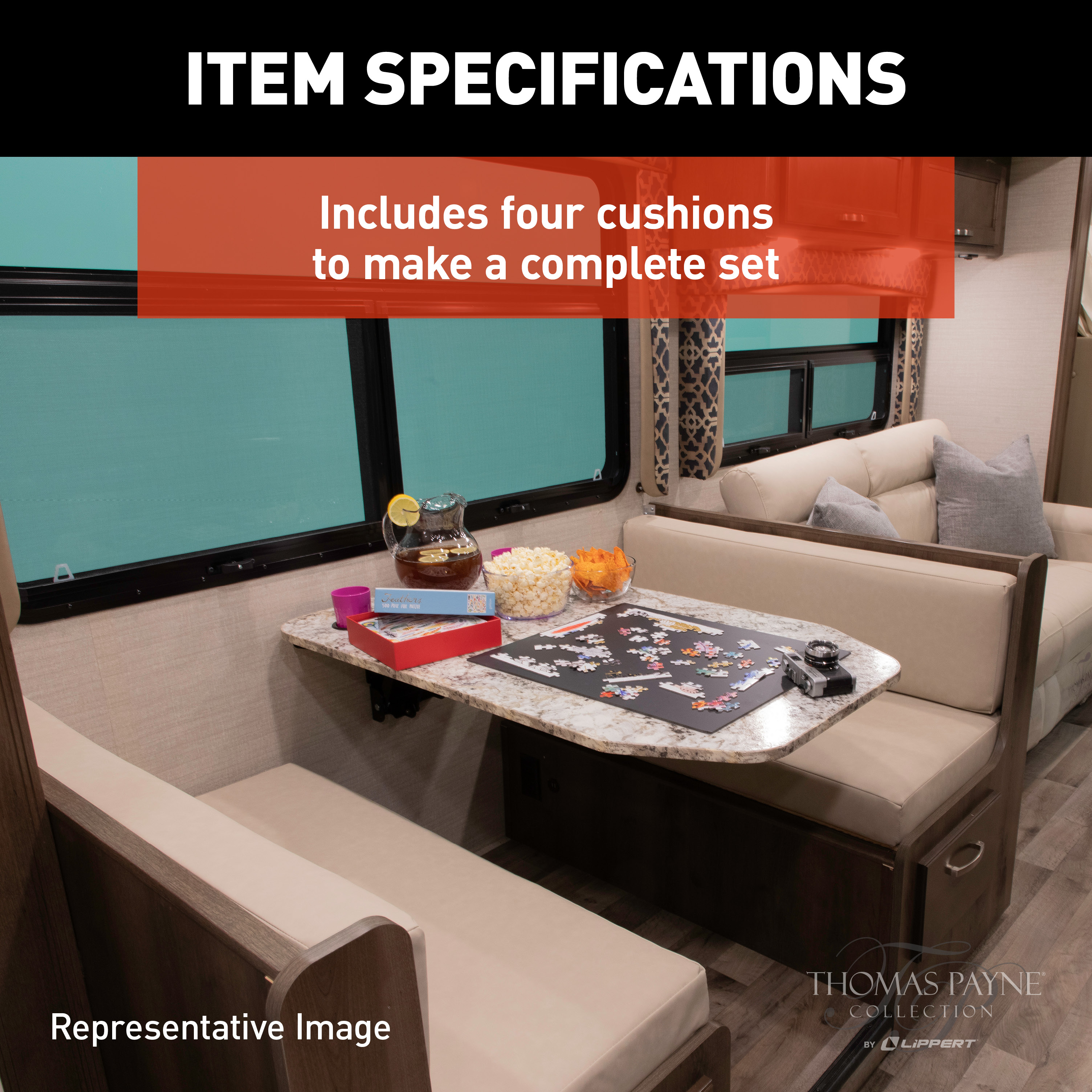 Thomas Payne RV Dinette Cushions - 40" Norlina #2021100494 thumbnail 7