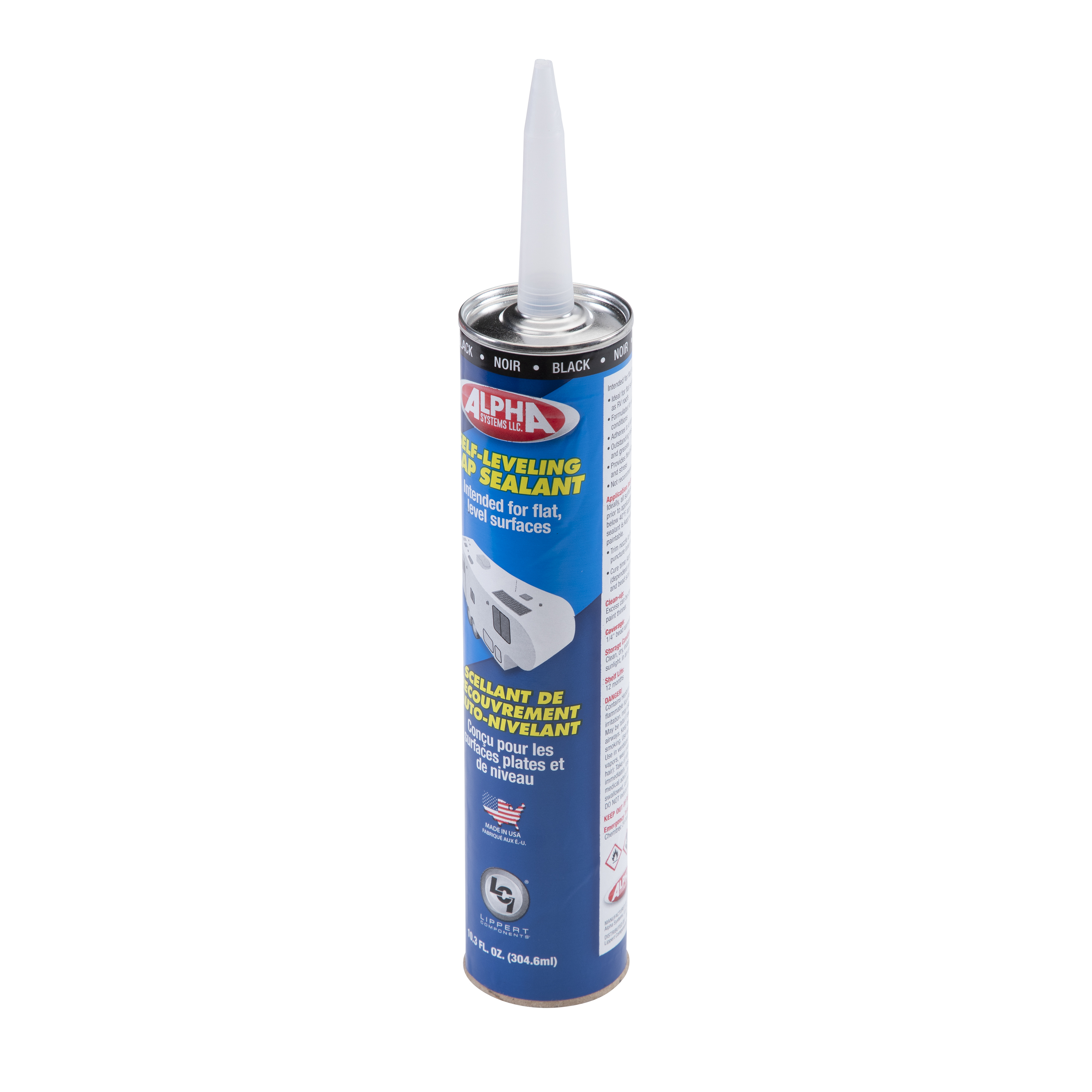 Alpha Systems 1021 Low VOC Self-Leveling Lap Sealant, Black (10.3 Oz. Tube) thumbnail 2