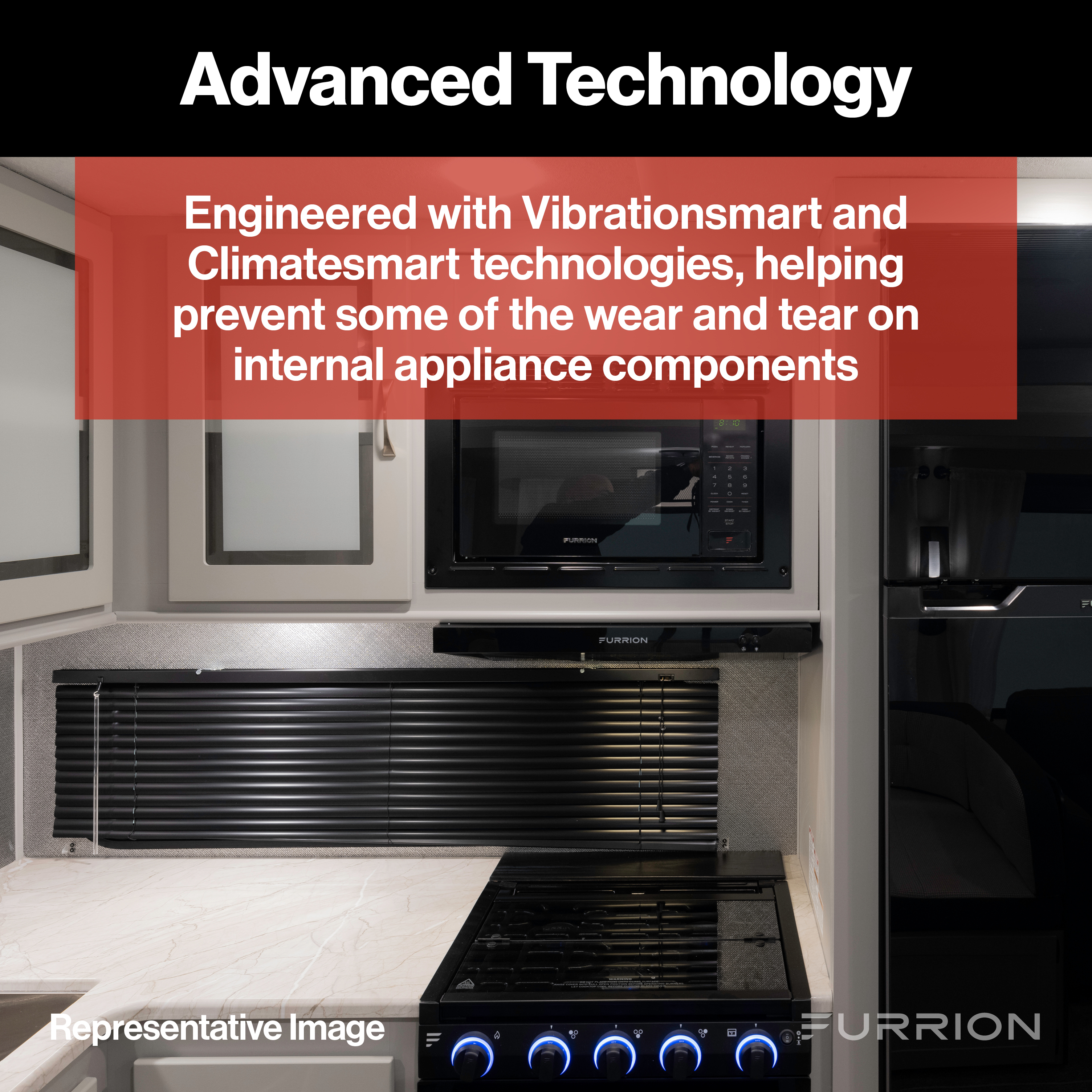 Furrion RV Microwave - 0.9 cu. ft, Black #FMSN09-BL thumbnail 3