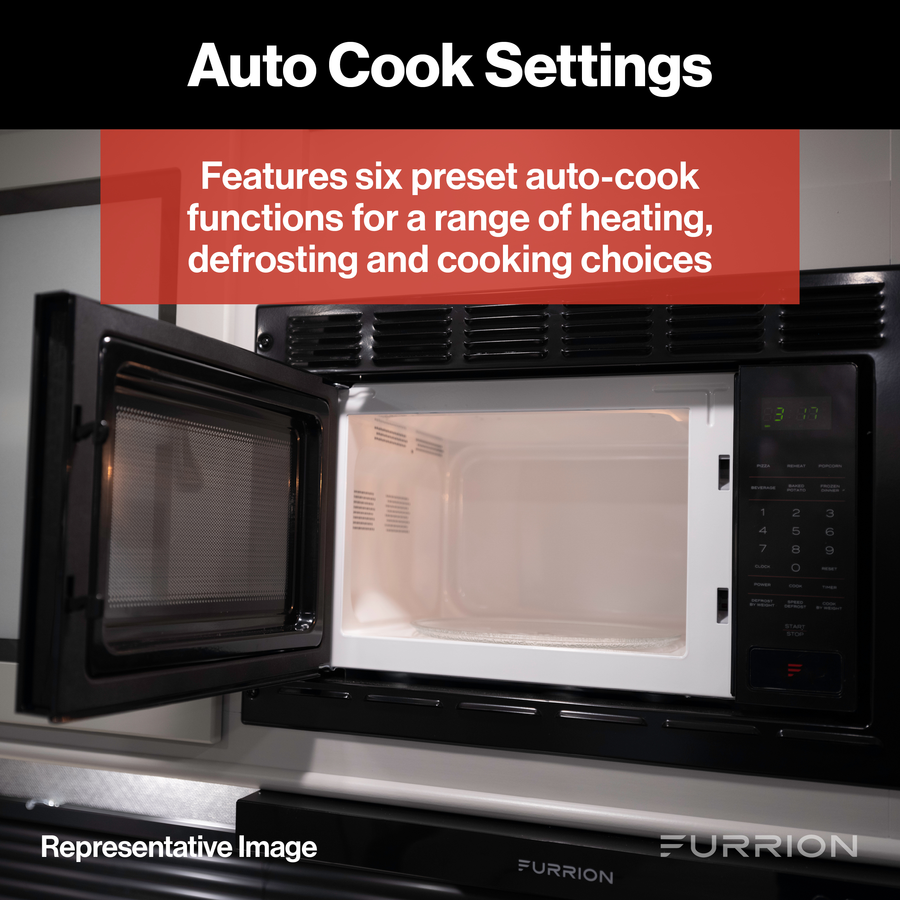 Furrion RV Microwave - 0.9 cu. ft, Black #FMSN09-BL thumbnail 4