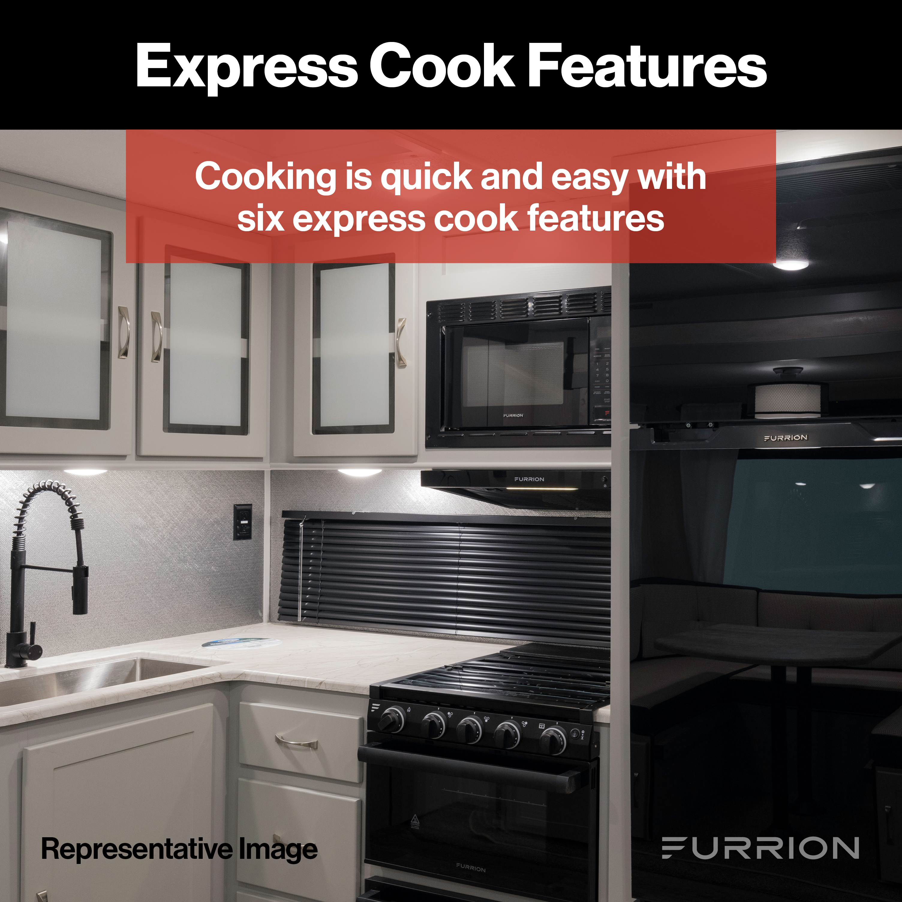 Furrion RV Microwave - 0.9 cu. ft, Black #FMSN09-BL thumbnail 5