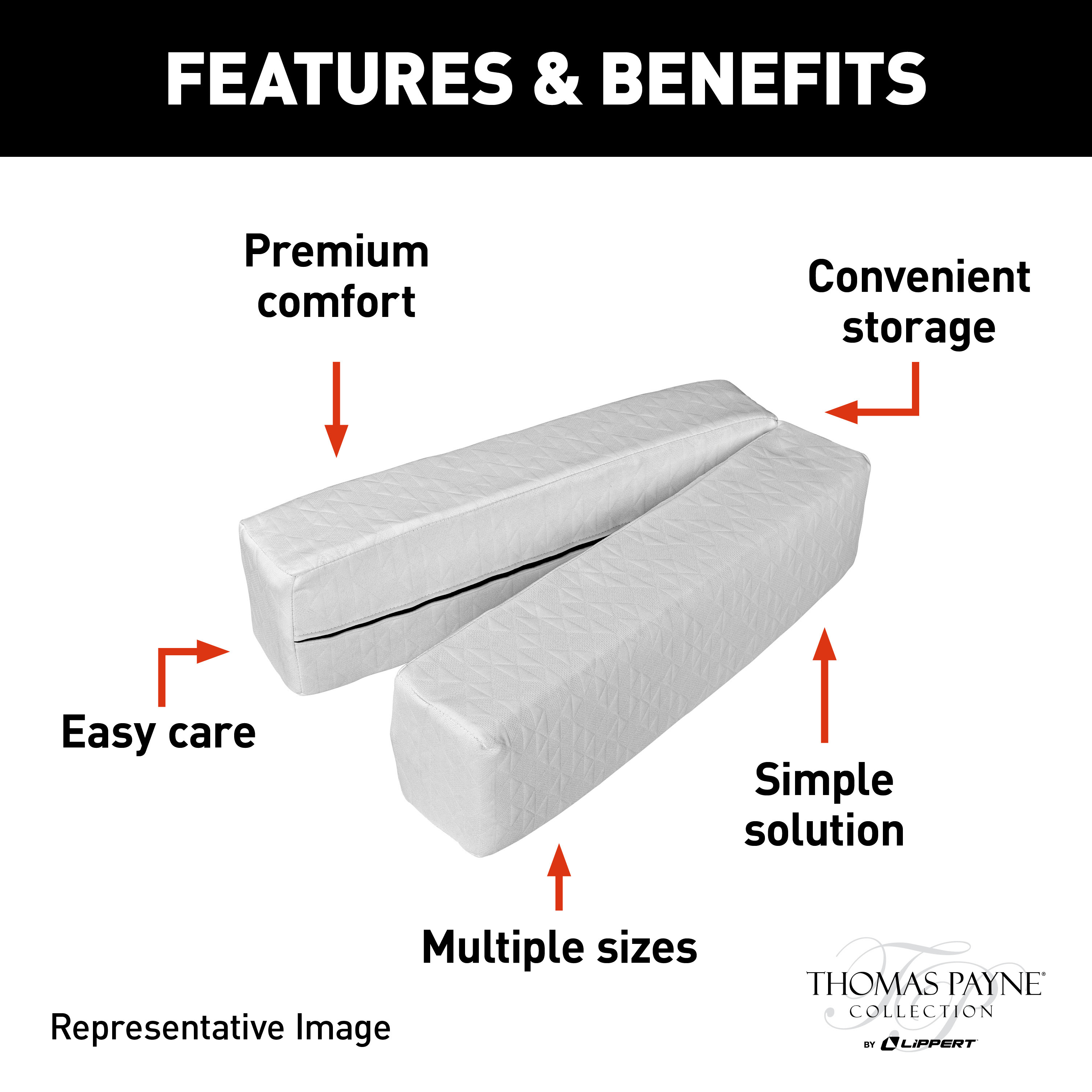 Thomas Payne Short Queen RV Bed Extender - 30" x 6" x 10" #2022323582 thumbnail 2