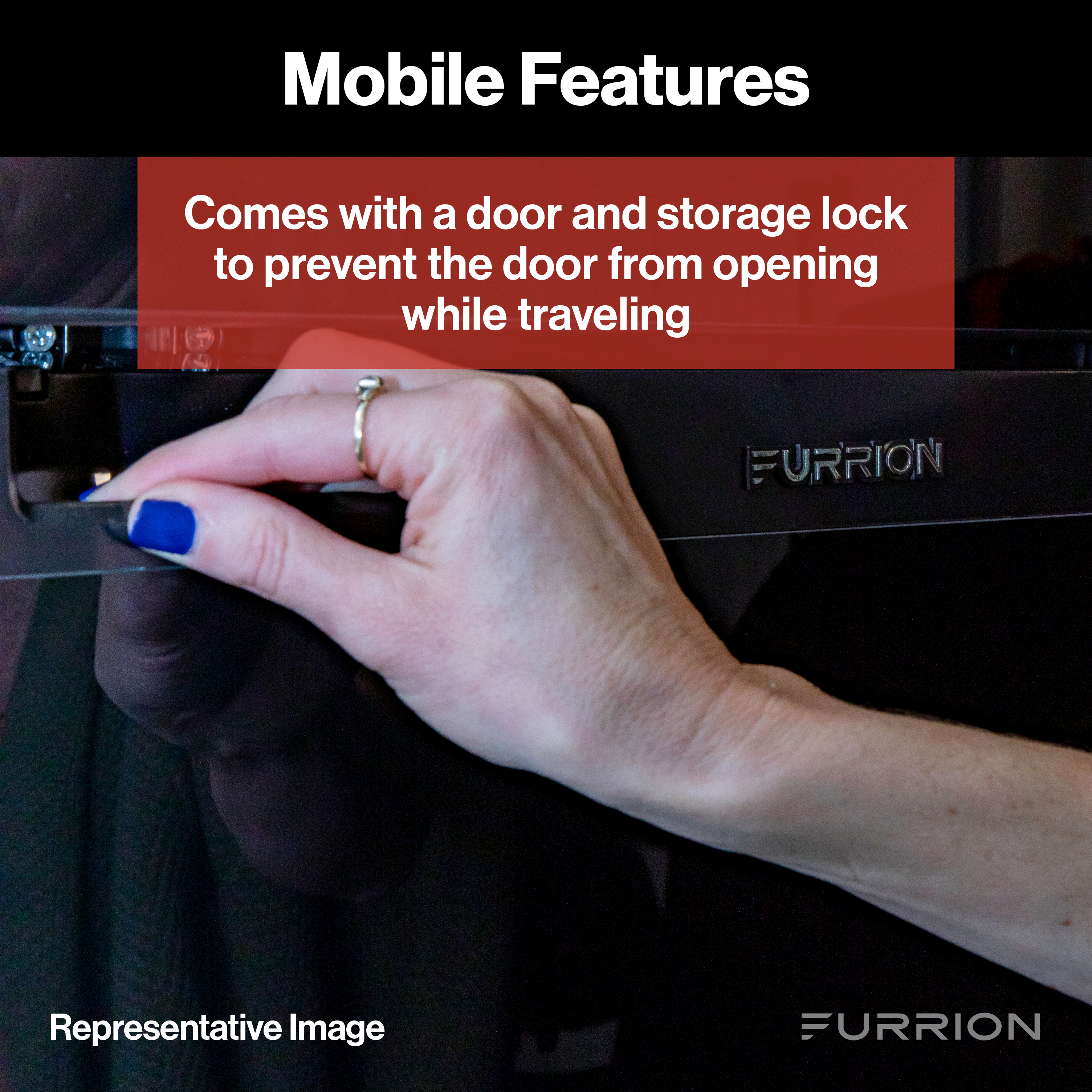 Furrion Arctic 12V RV Refrigerator - 8 cu. ft, Left Hinge, Black, No Panels #FCR08DCGTA-BR thumbnail 5