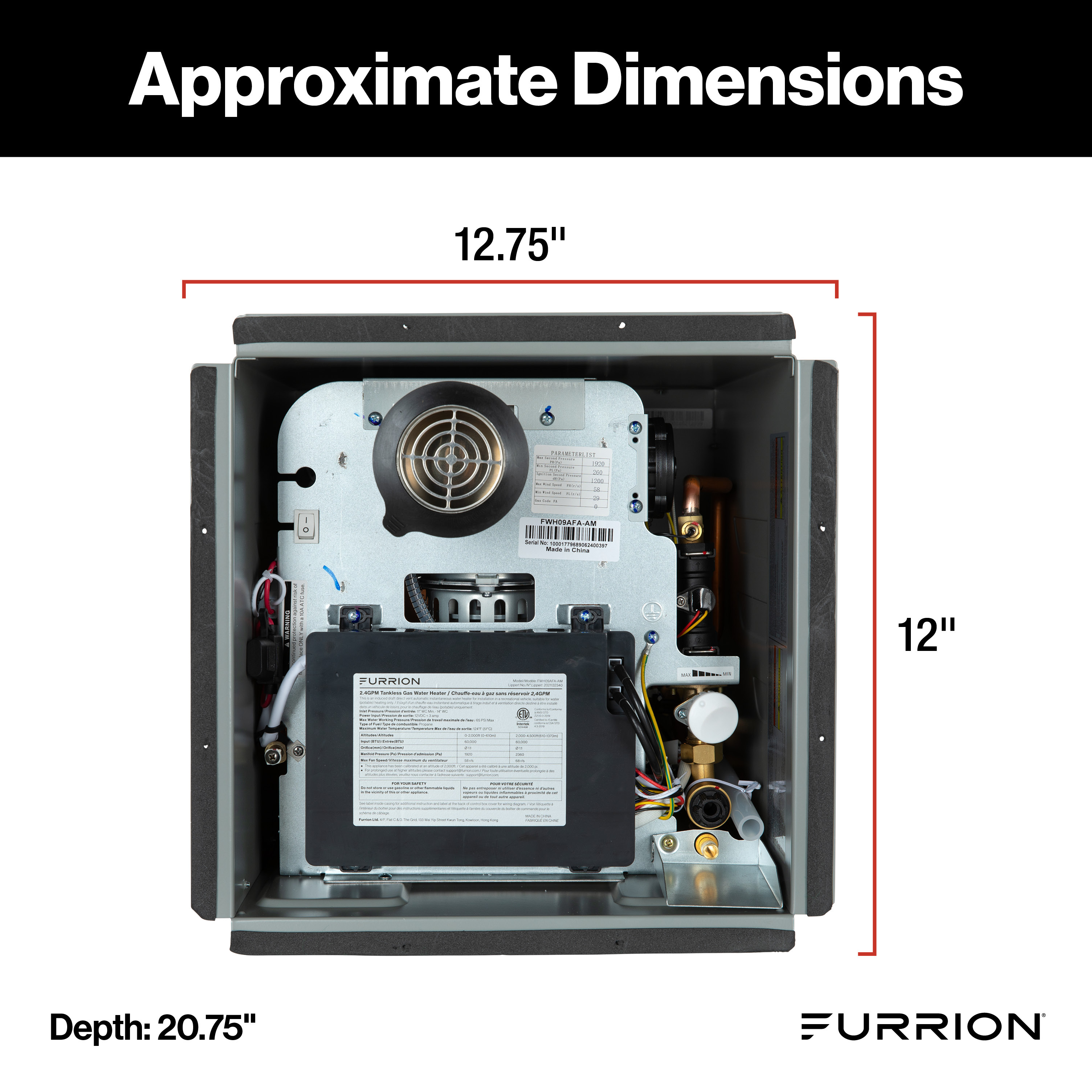 Furrion Tankless Gas Water Heater with Antifreeze Protection - 2.4GPM, White #FWH09AFA-AM thumbnail 1