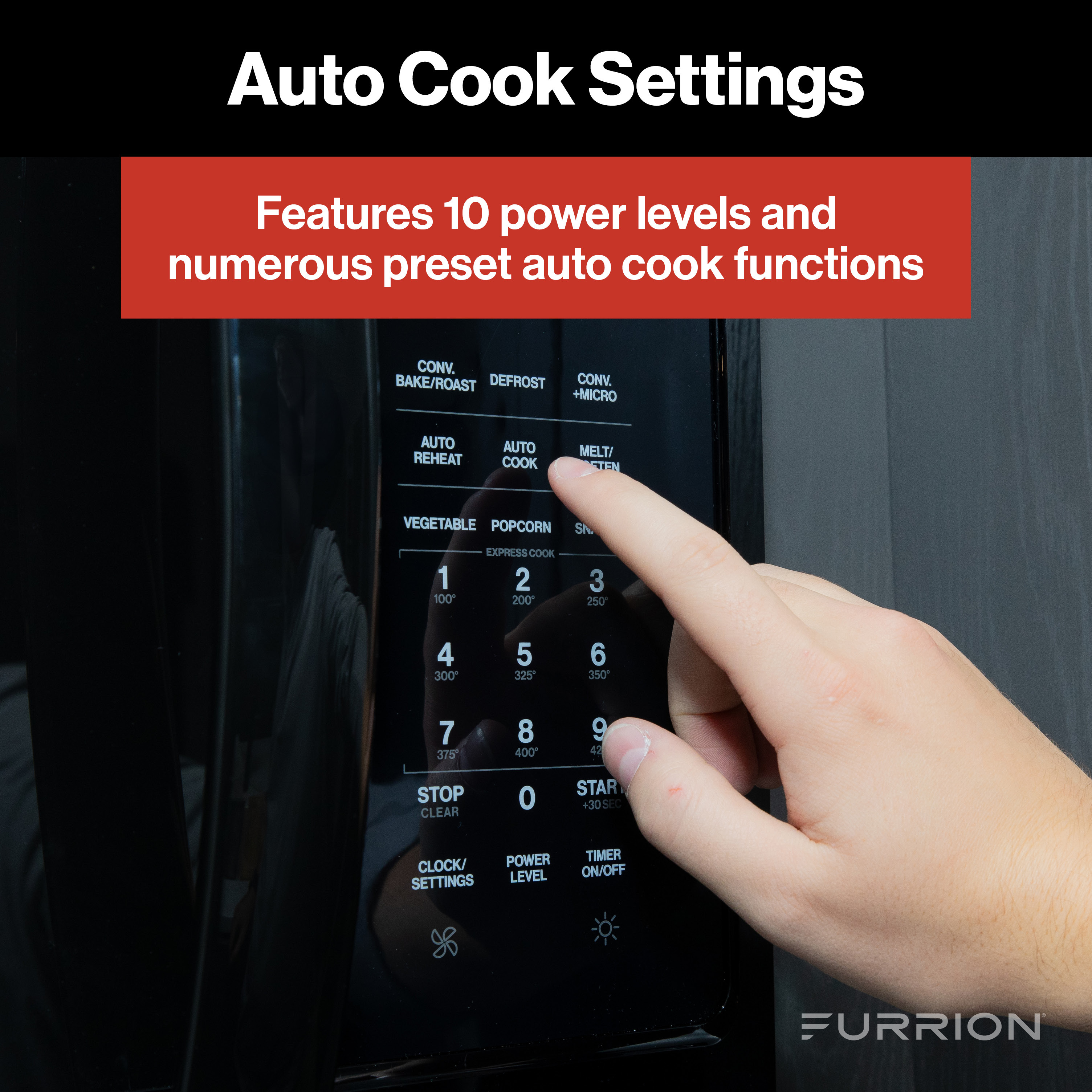 Furrion Over-The-Range Convection RV Microwave Oven - 1.5 cu. ft., Black #FMCM15A-BL thumbnail 3