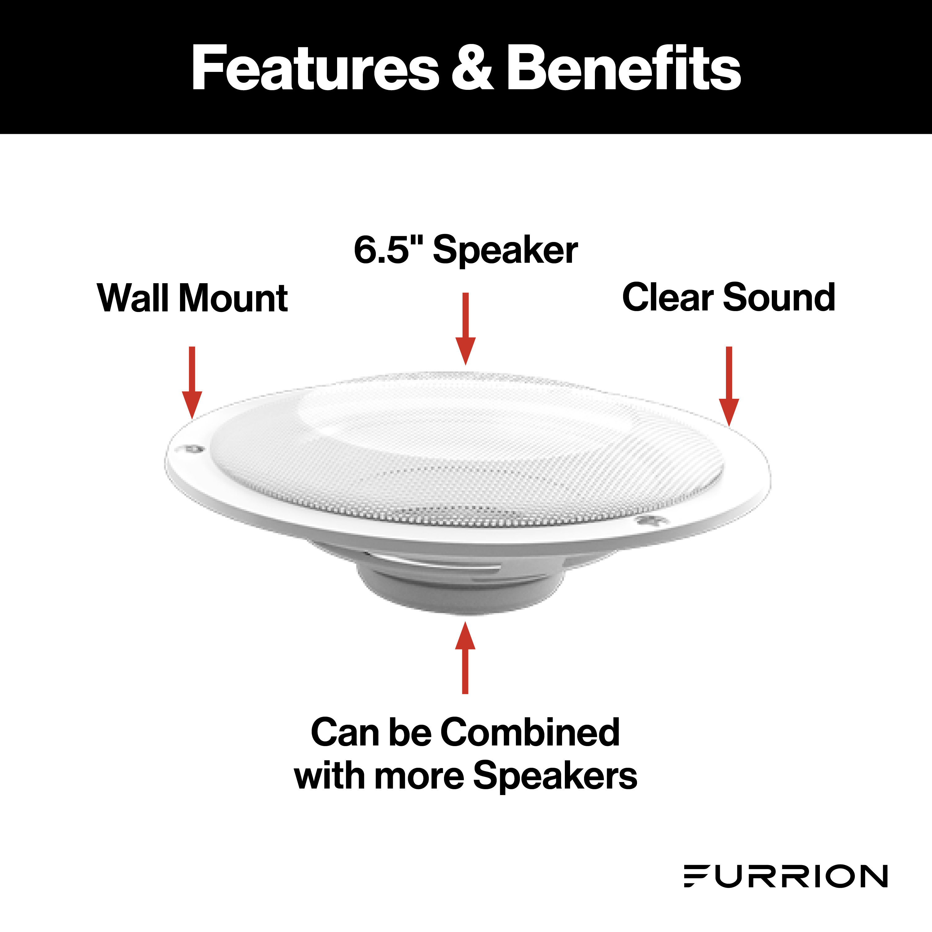 Furrion Wall Mount Speaker -- 6.5", White #FS65W thumbnail 2