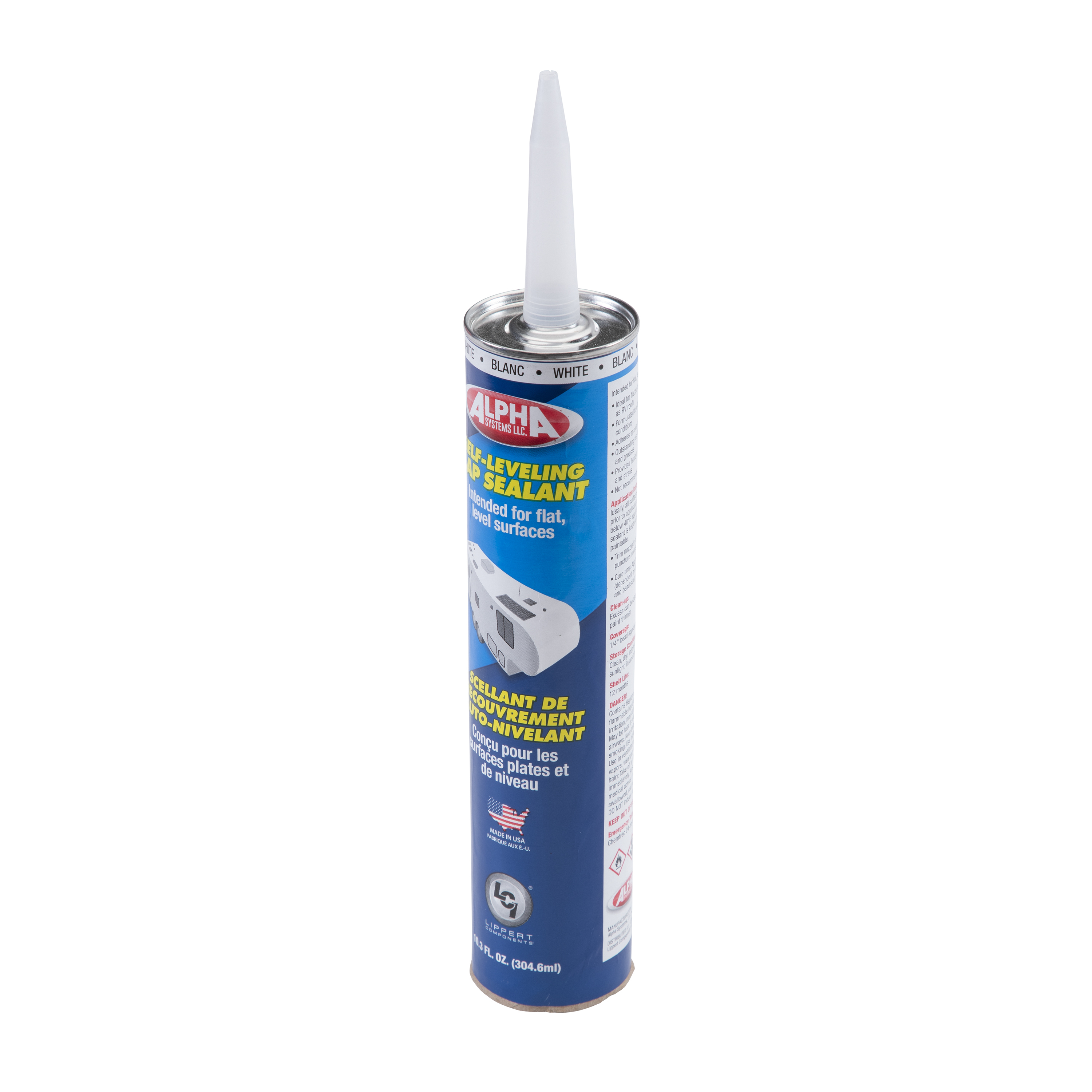 Alpha Systems 1021 Low VOC Self-Leveling Lap Sealant, White (10.3 Oz. Tube) thumbnail 2