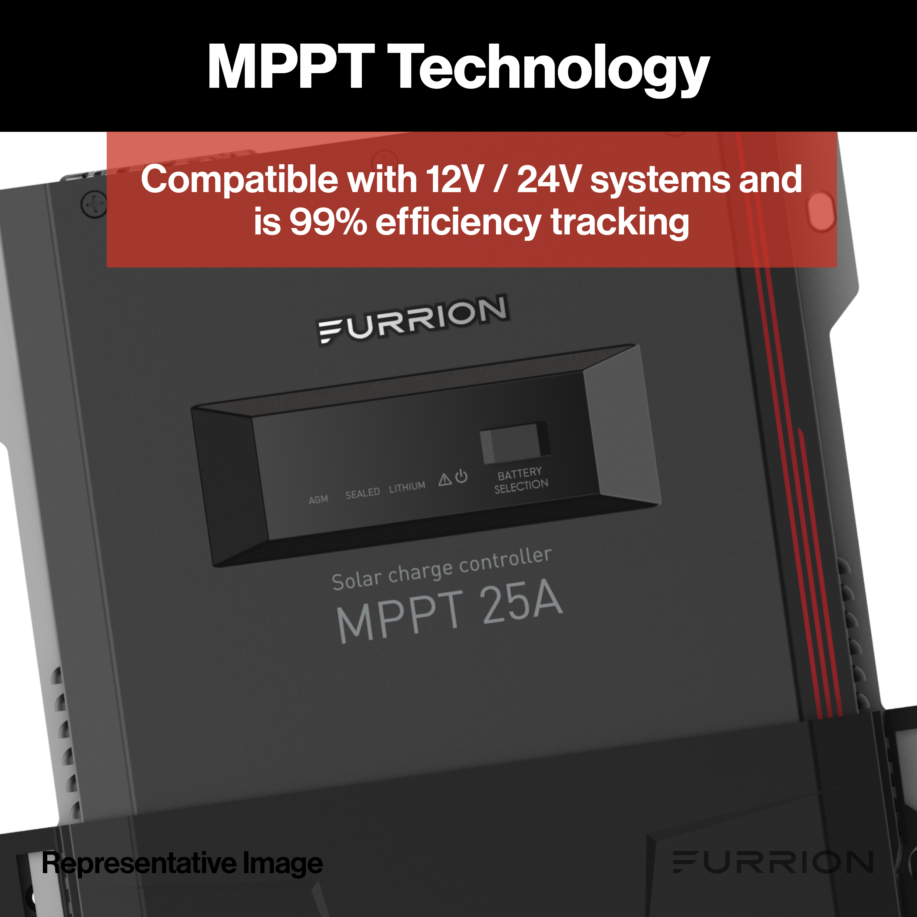 Furrion 25A Wall-Mount MPPT RV Solar Charge Controller #FSCC30PSW-BL thumbnail 4