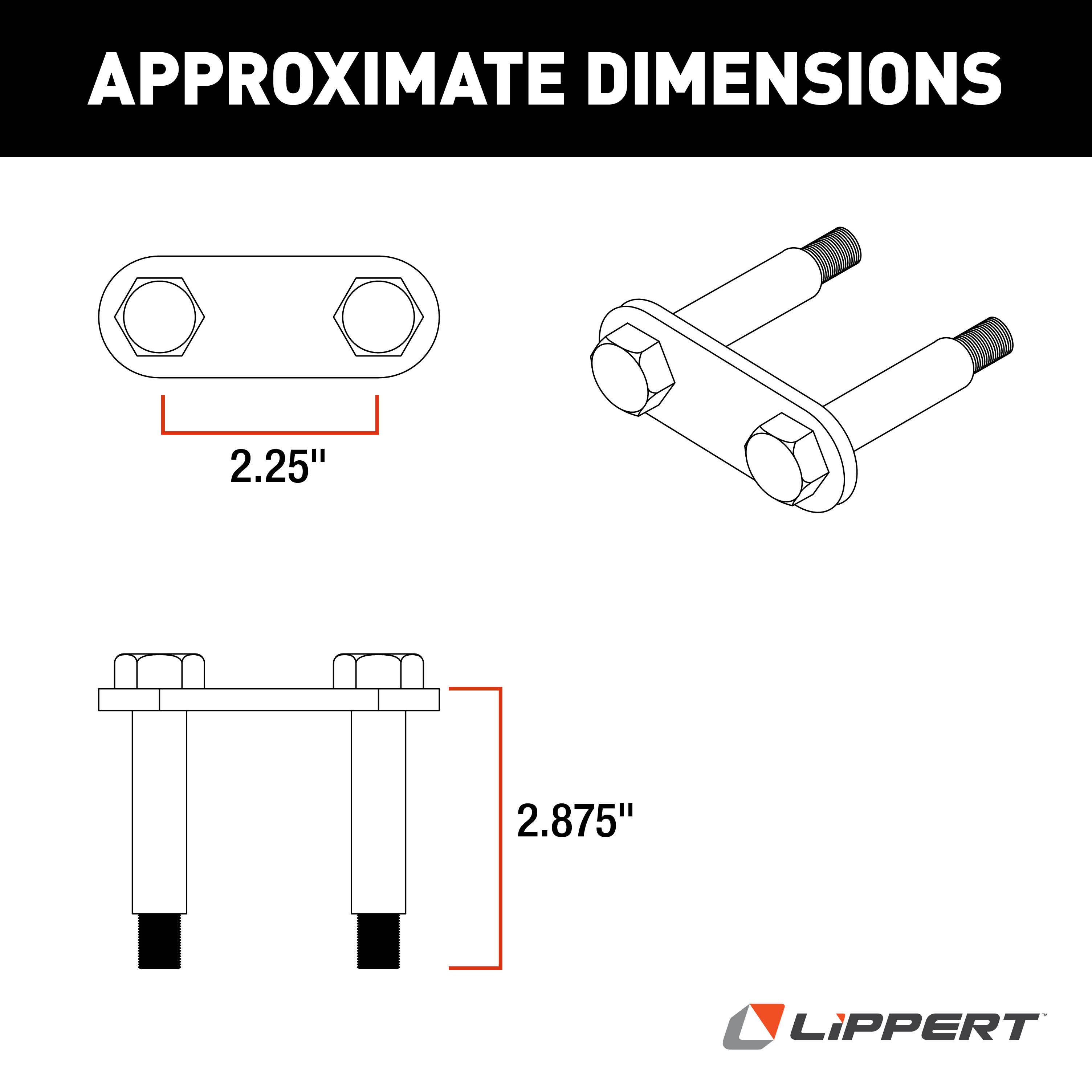 Lippert Shackle Link Assembly - 2.25" 125675 thumbnail 3