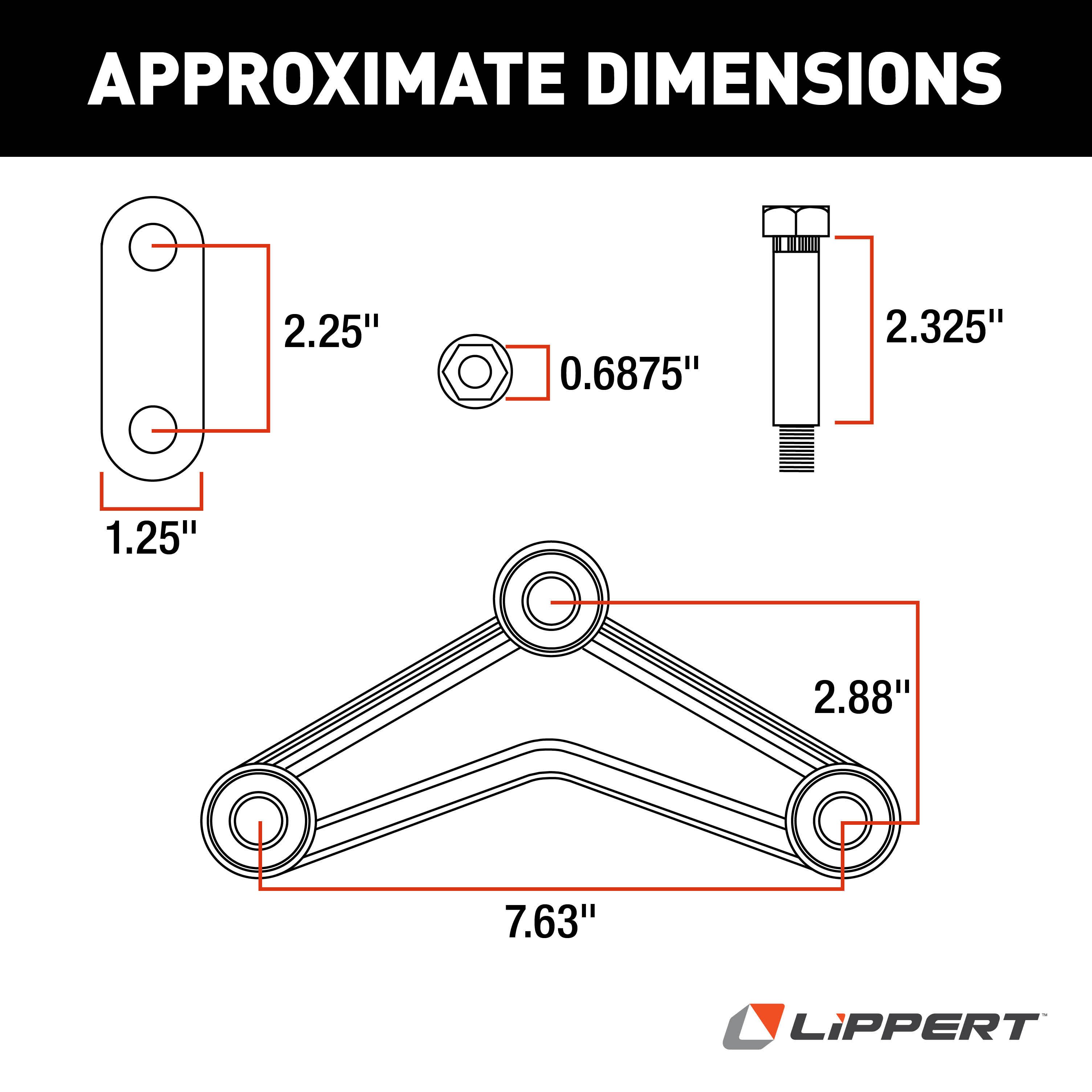 Lippert Tandem Axle AP Kit with Long Equalizer and Standard Bolts 121099LRV thumbnail 3