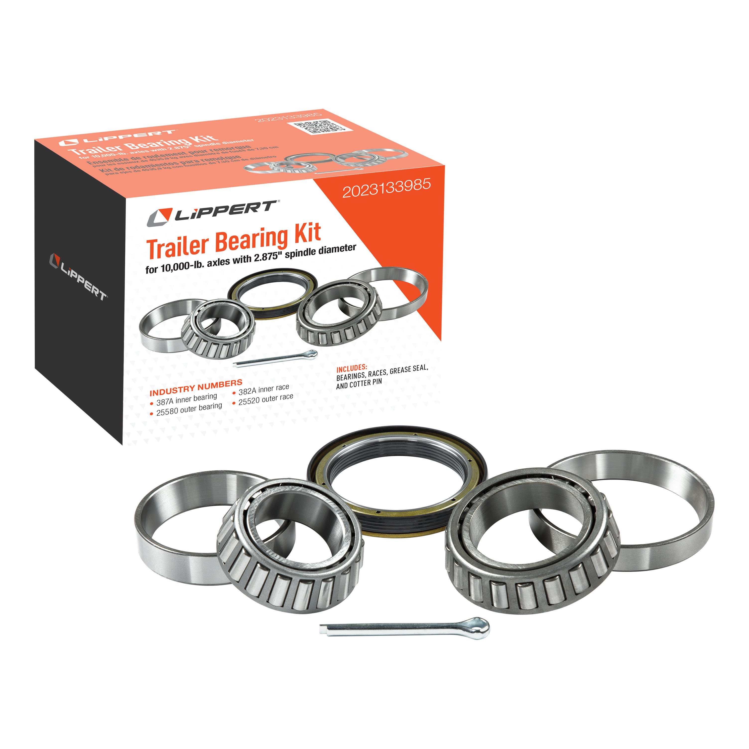 Lippert Trailer Wheel Bearing Kit - 10,000-lb. 2-7/8" Seal 2023133985 thumbnail 0