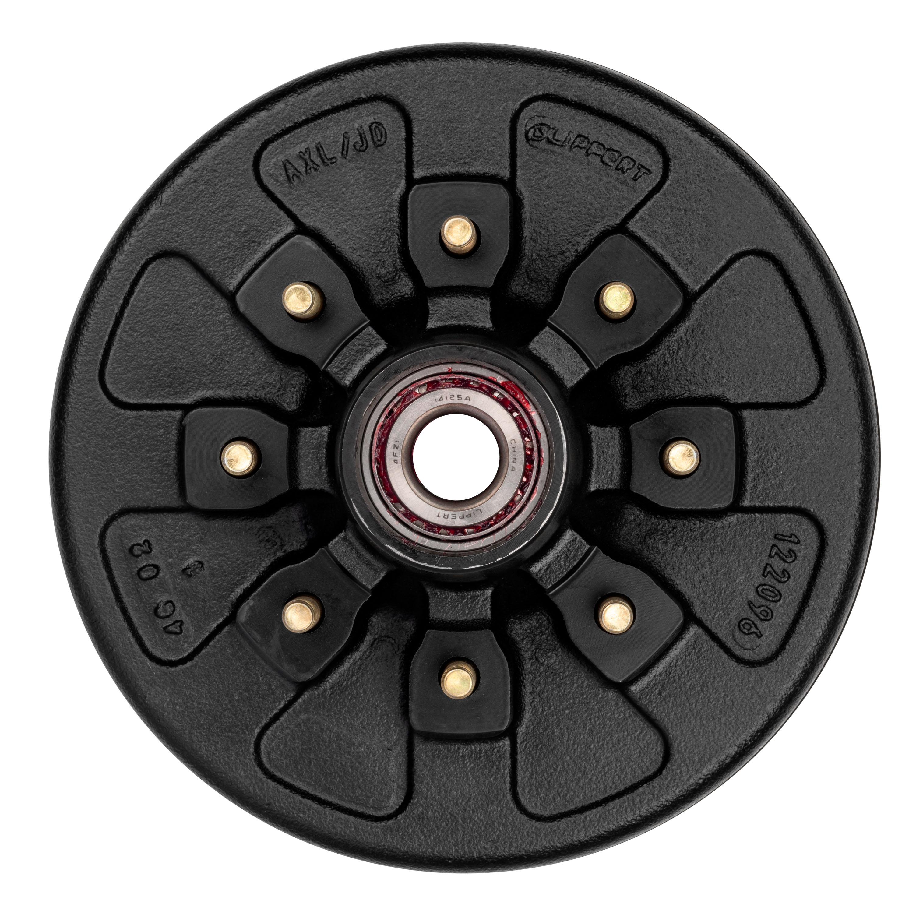 Lippert Complete Pre-Greased Hub with Lug Nuts - 7,000-lb. Axles, 1/2 Stud#2024013260 2024013260 thumbnail 1